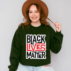 Black Lives Matter Red And Black Design - BLM Unisex Crewneck T-Shirt Sweatshirt Hoodie