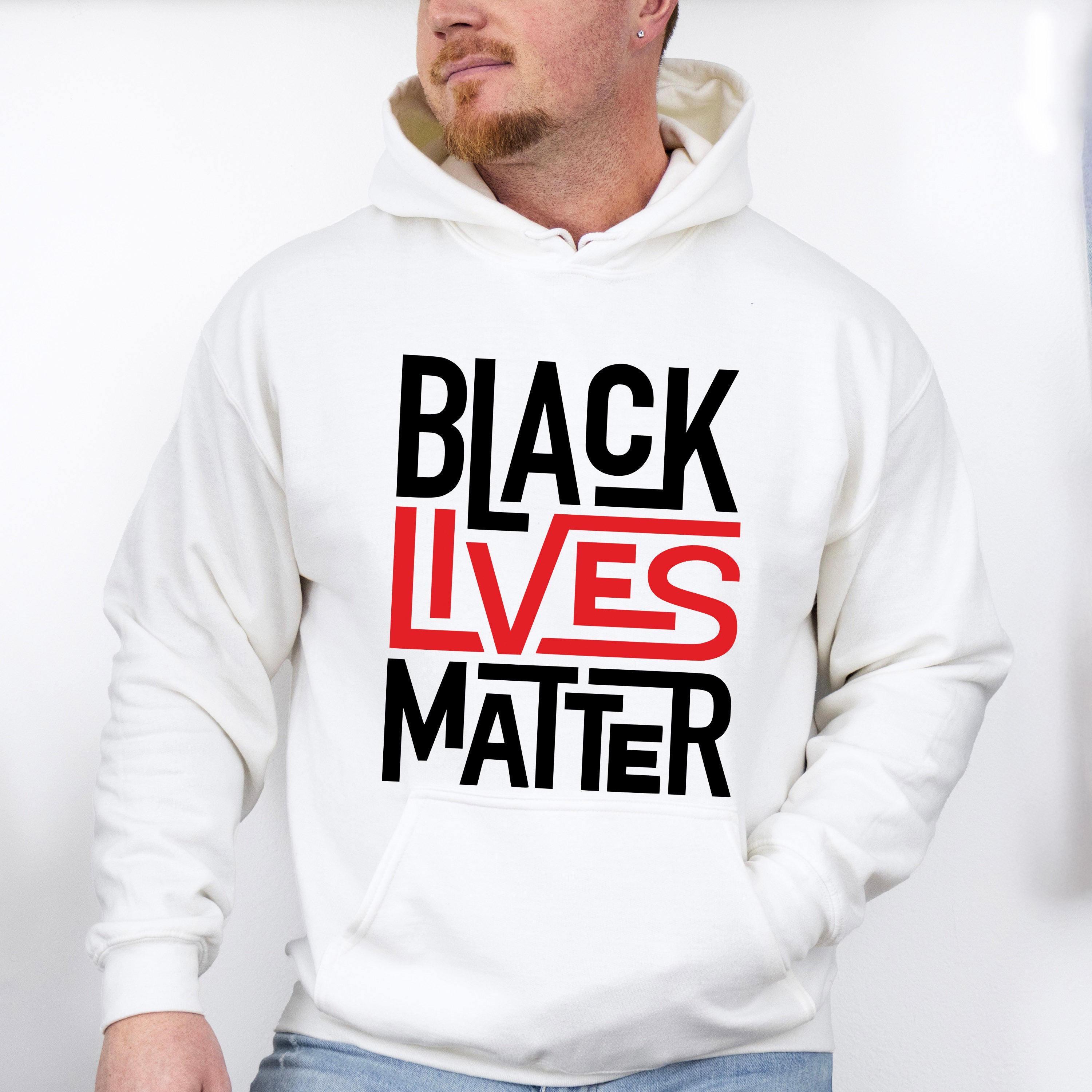 Black Lives Matter Red And Black Design - BLM Unisex Crewneck T-Shirt Sweatshirt Hoodie
