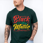 Black Lives Matter Red Green Yellow Design - BLM Unisex Crewneck T-Shirt Sweatshirt Hoodie