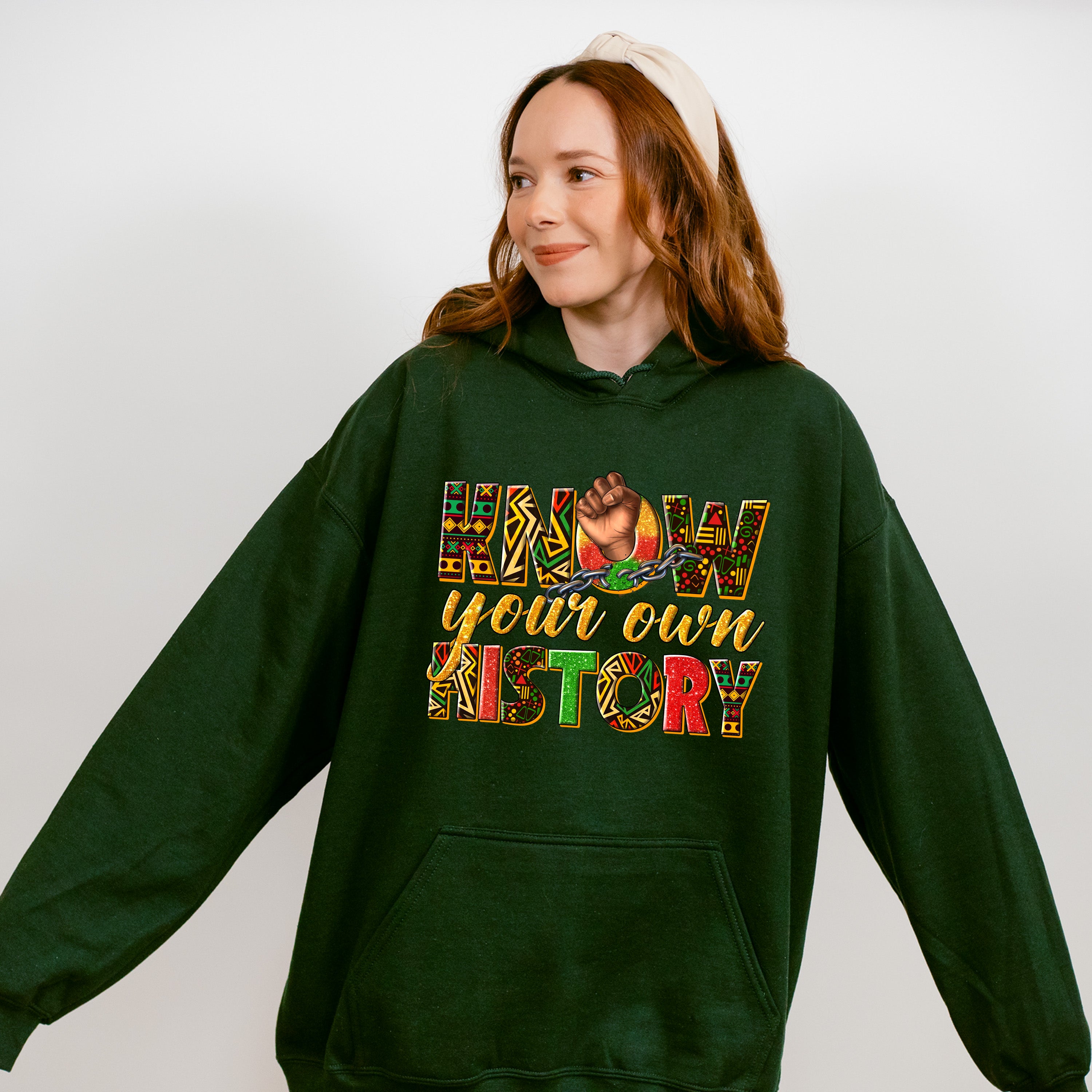 Know Your Own History Fist Design - BLM Unisex Crewneck T-Shirt Sweatshirt Hoodie