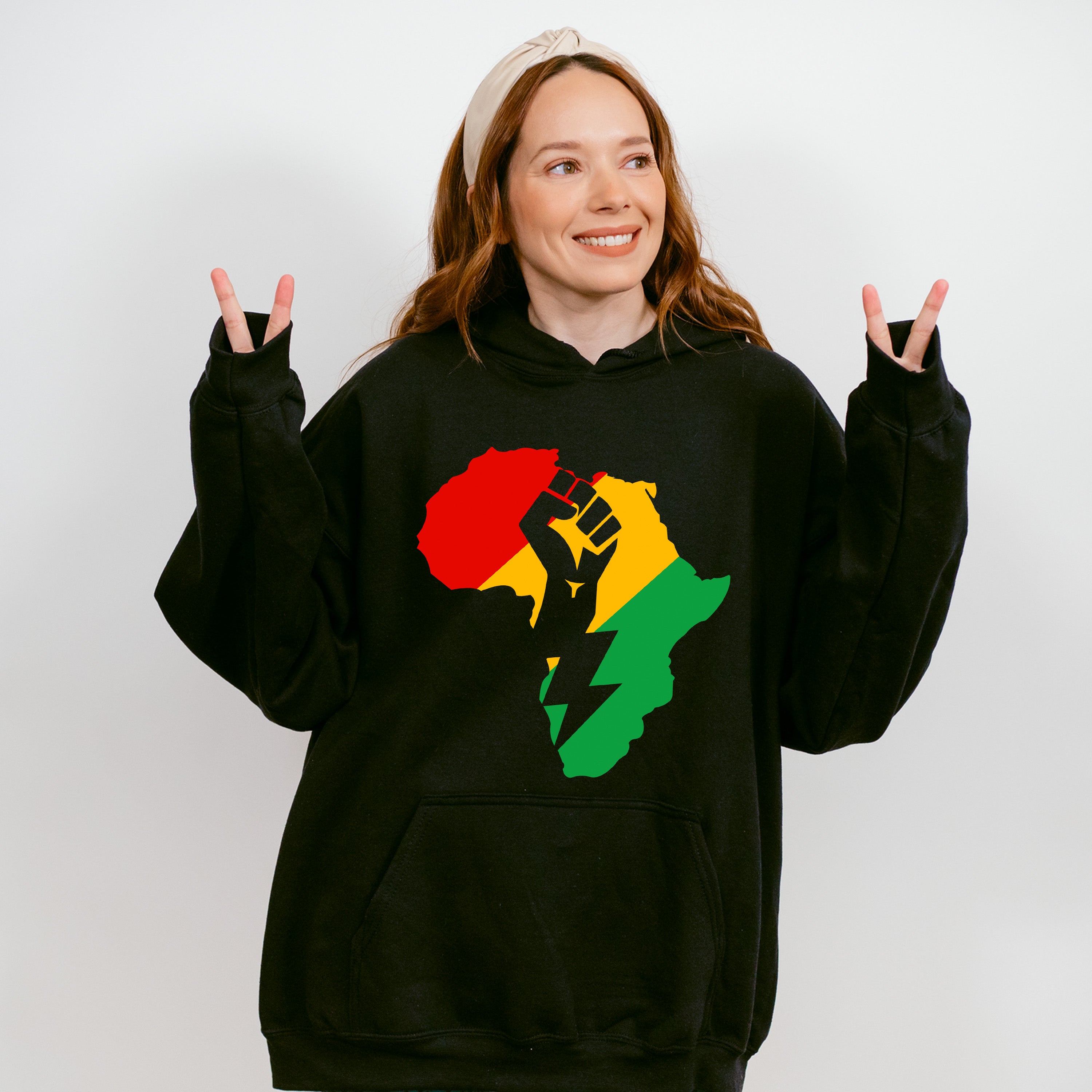 Africa Fist Design - BLM Unisex Crewneck T-Shirt Sweatshirt Hoodie