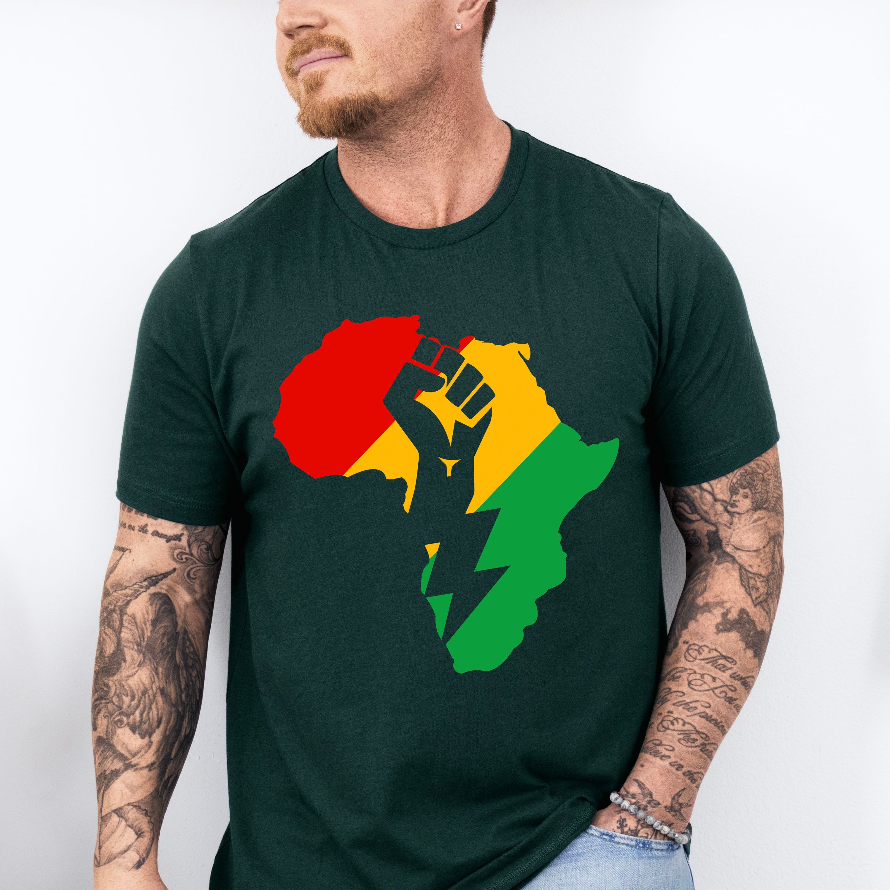 Africa Fist Design - BLM Unisex Crewneck T-Shirt Sweatshirt Hoodie