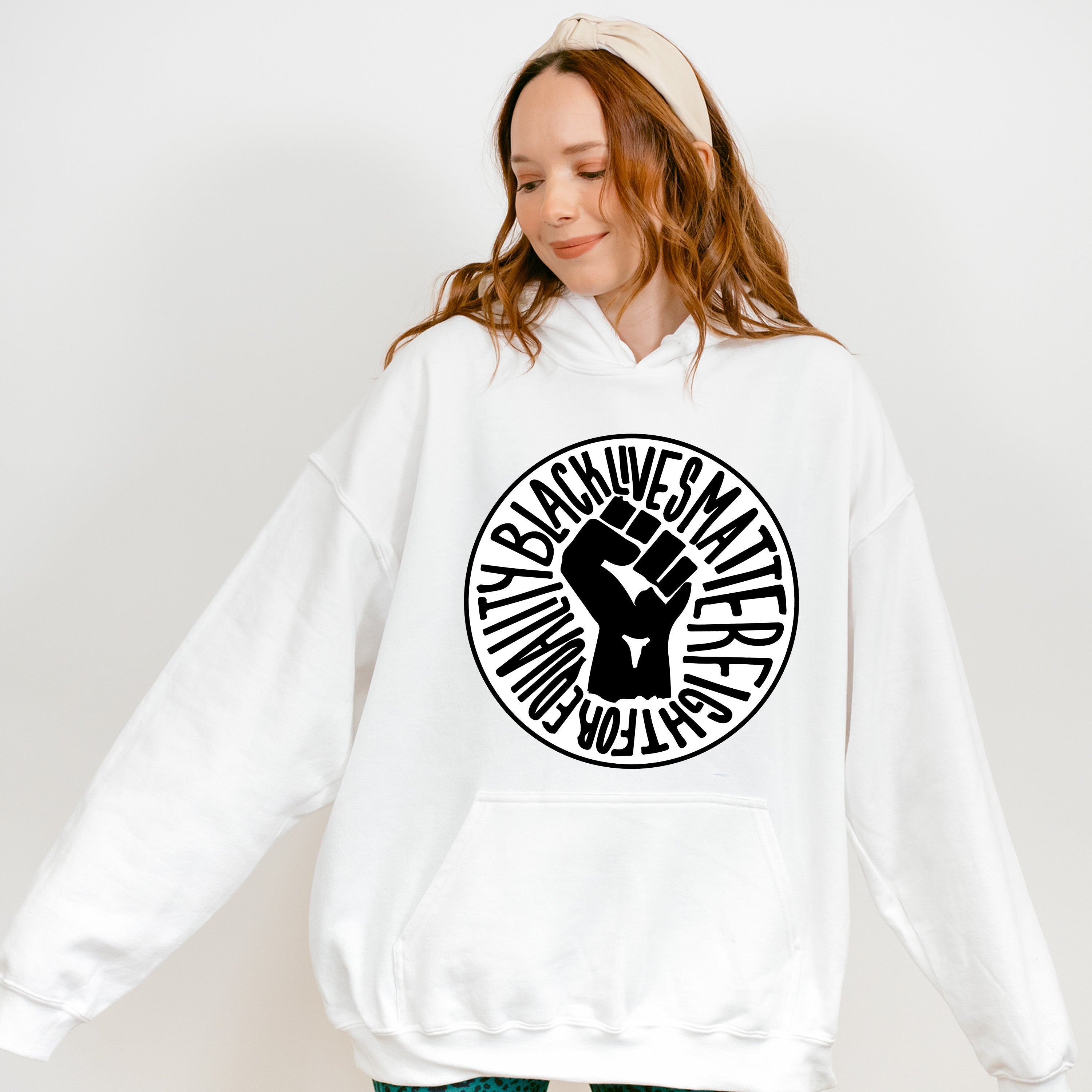Black Lives Matter Circular Design - BLM Unisex Crewneck T-Shirt Sweatshirt Hoodie