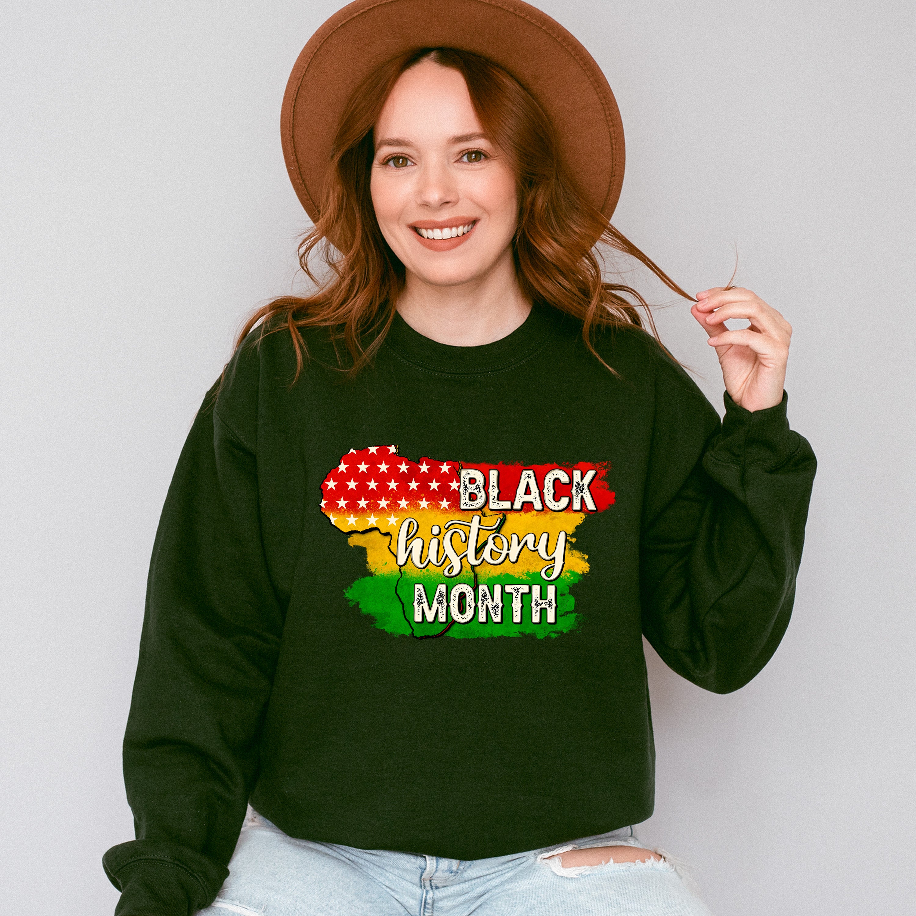 Black History Month Africa Design - BLM Unisex Crewneck T-Shirt Sweatshirt Hoodie