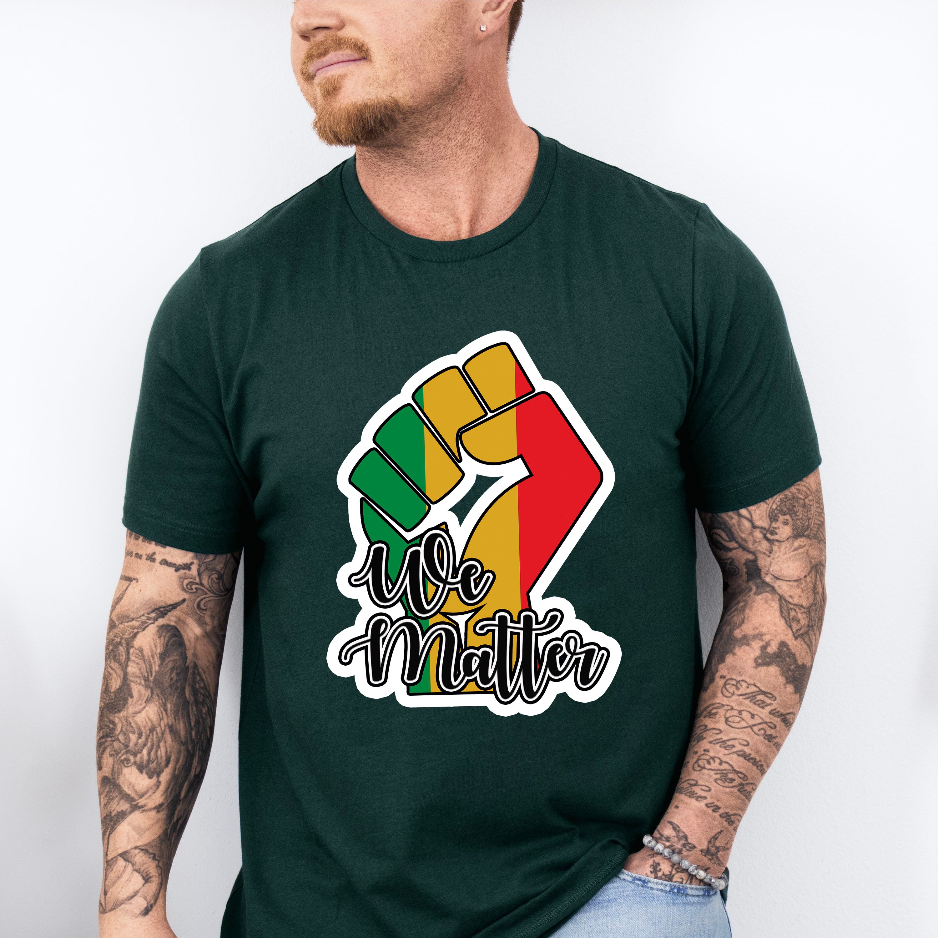 We Matter Fist Design - BLM Unisex Crewneck T-Shirt Sweatshirt Hoodie