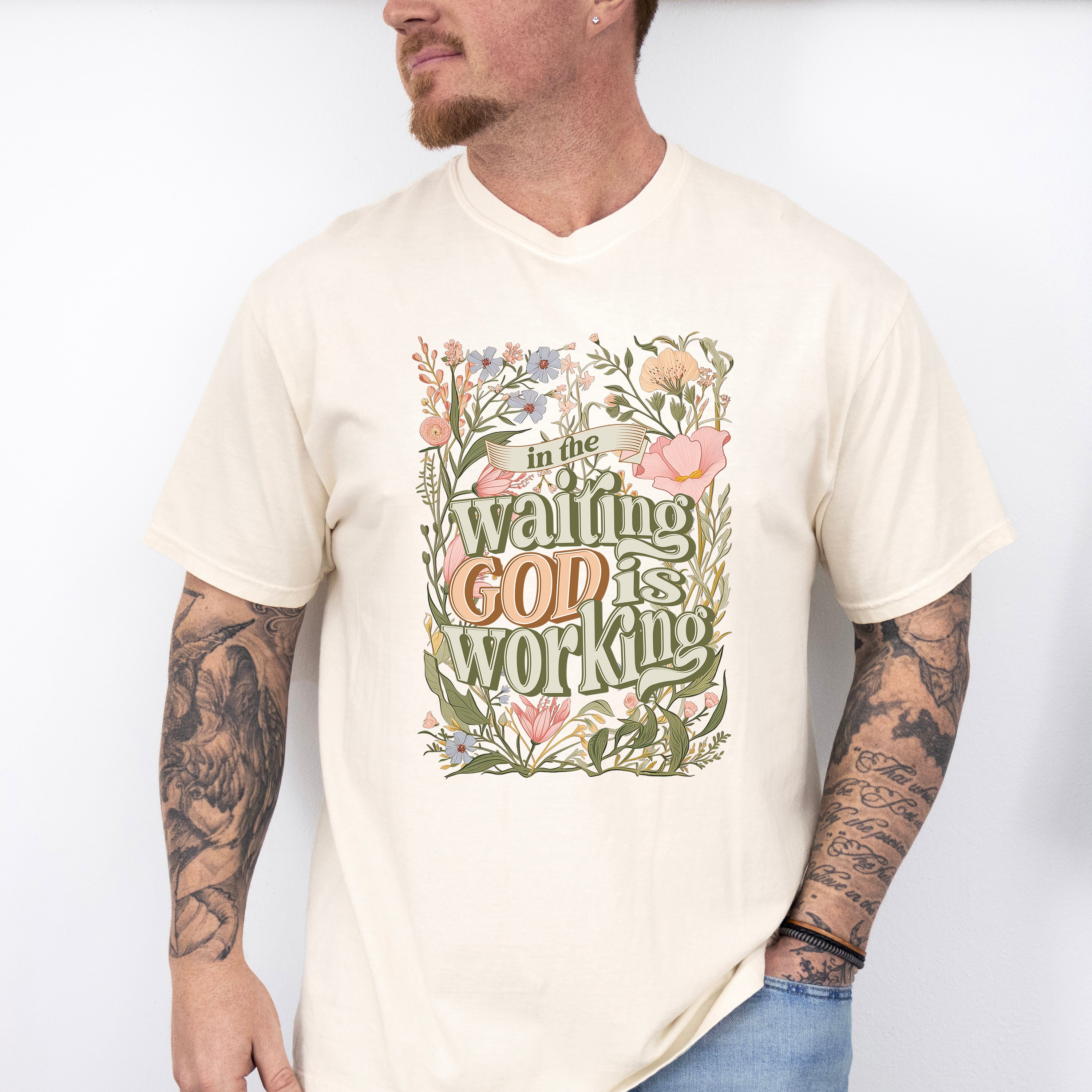 In The Waiting God Is Working - Christianity Unisex Crewneck T-Shirt Sweatshirt Hoodie