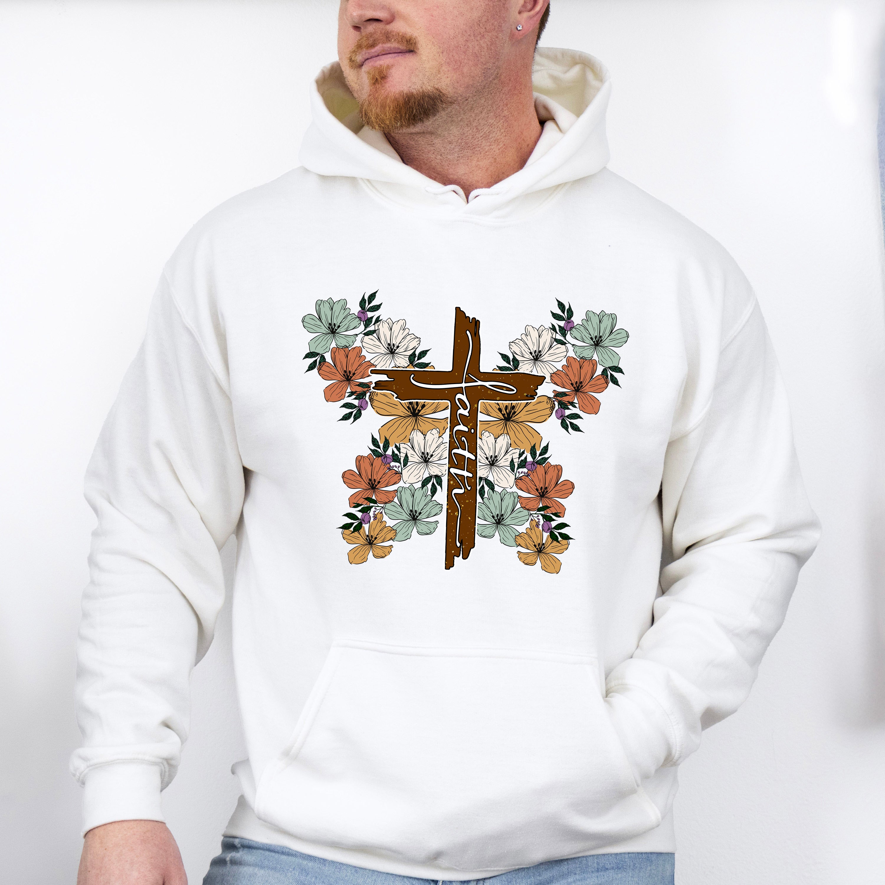 Faith Flowers Design - Christianity Unisex Crewneck T-Shirt Sweatshirt Hoodie