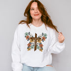 Faith Flowers Design - Christianity Unisex Crewneck T-Shirt Sweatshirt Hoodie