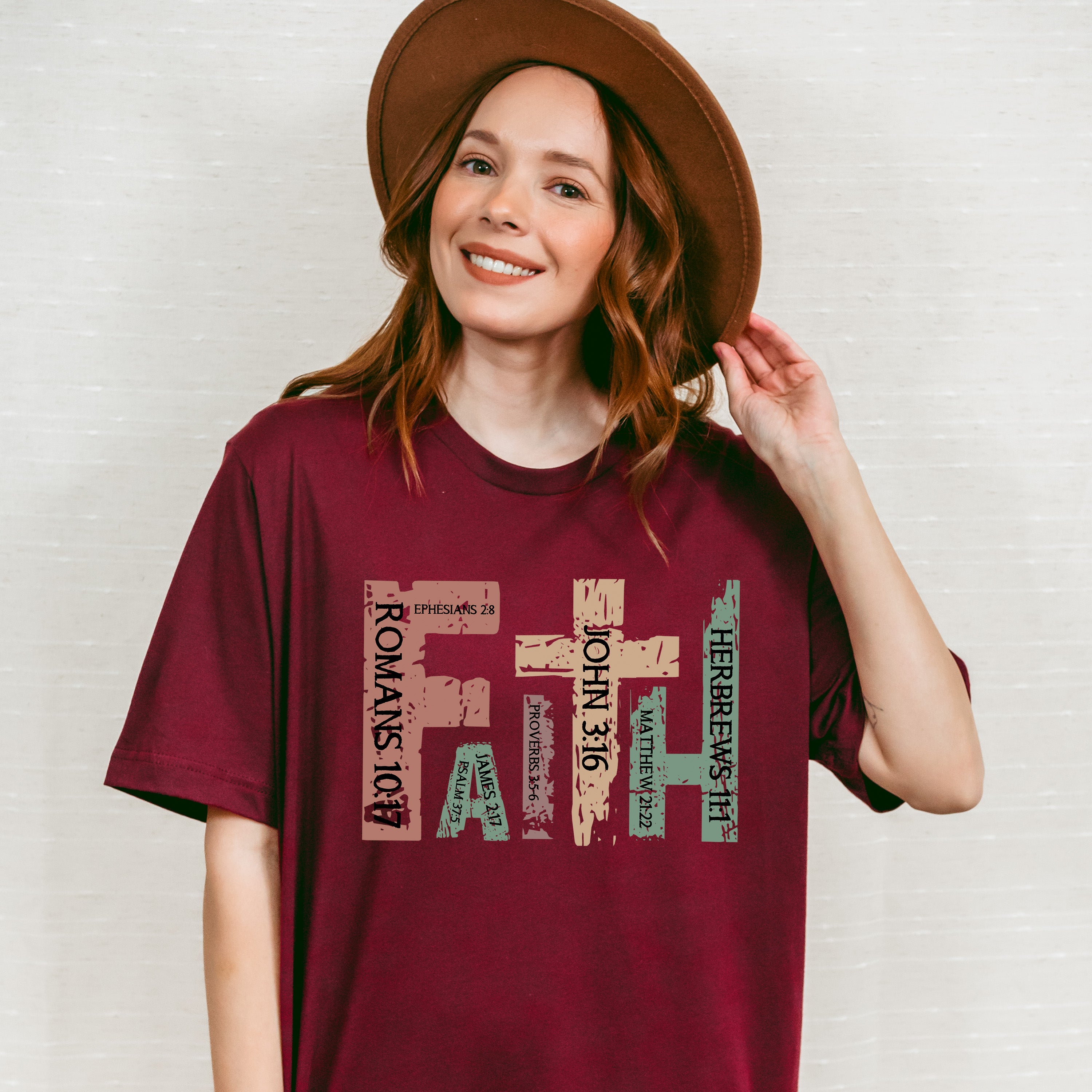 Faith Cross Design - Christianity Unisex Crewneck T-Shirt Sweatshirt Hoodie