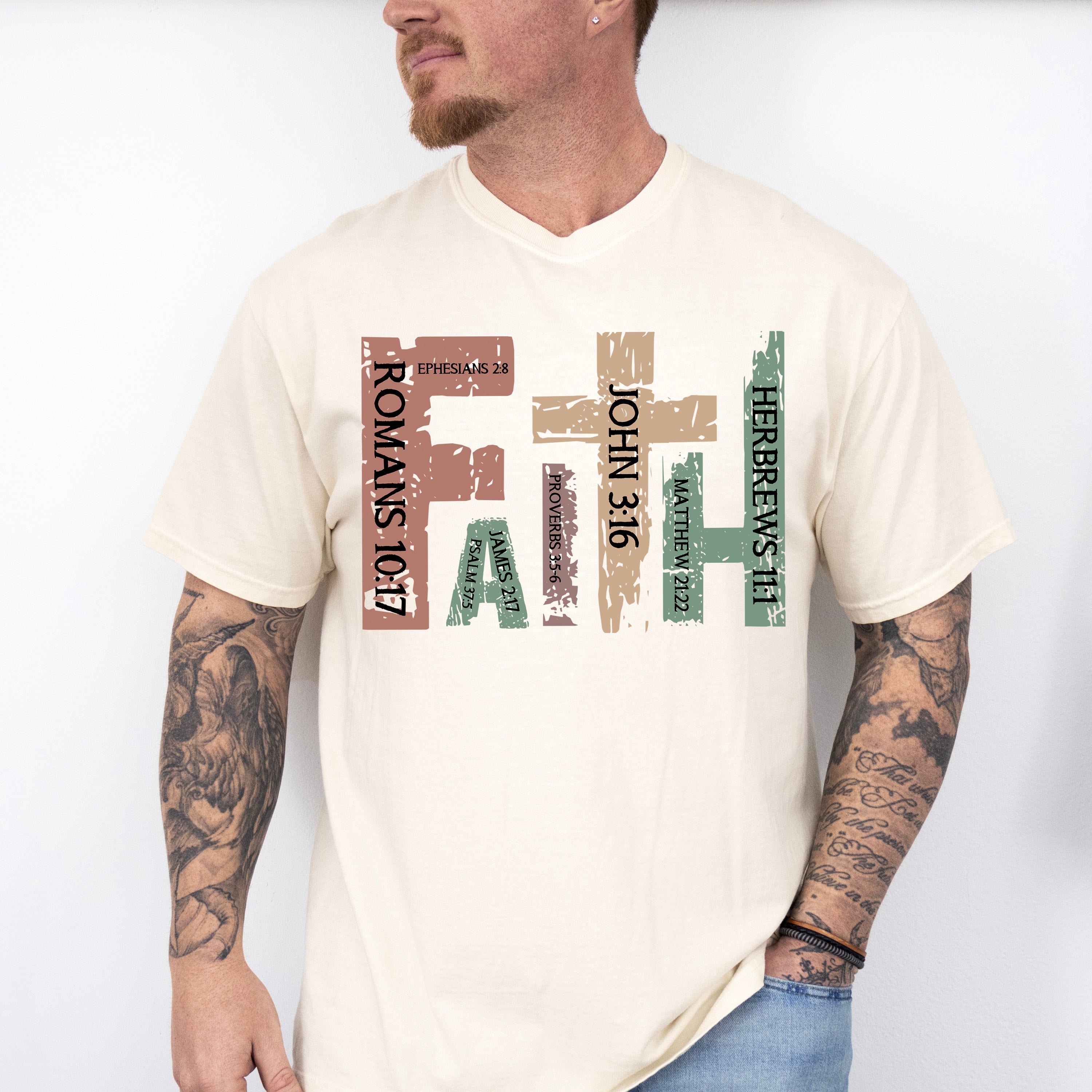 Faith Cross Design - Christianity Unisex Crewneck T-Shirt Sweatshirt Hoodie