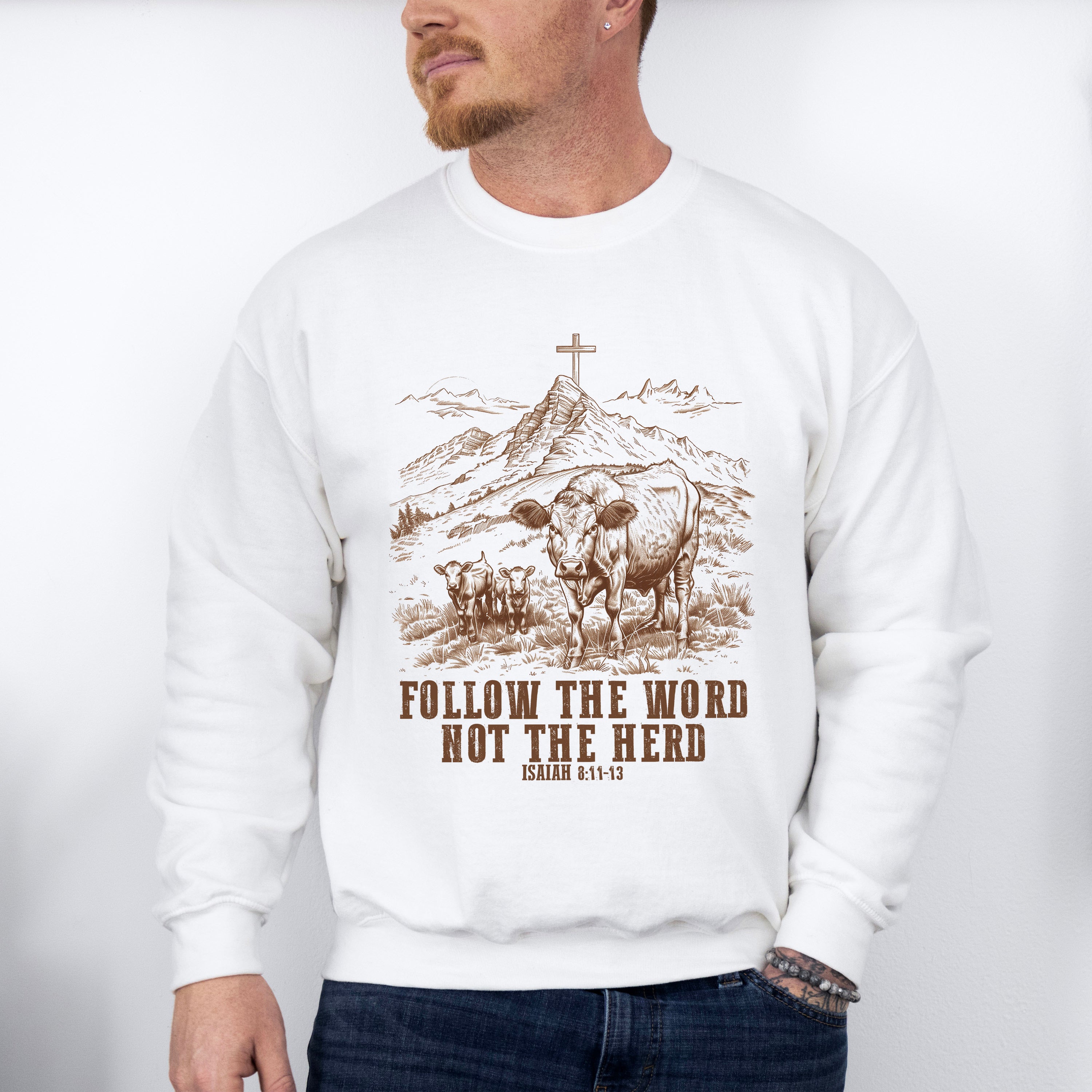 Follow The Word Not The Herd - Christianity Unisex Crewneck T-Shirt Sweatshirt Hoodie