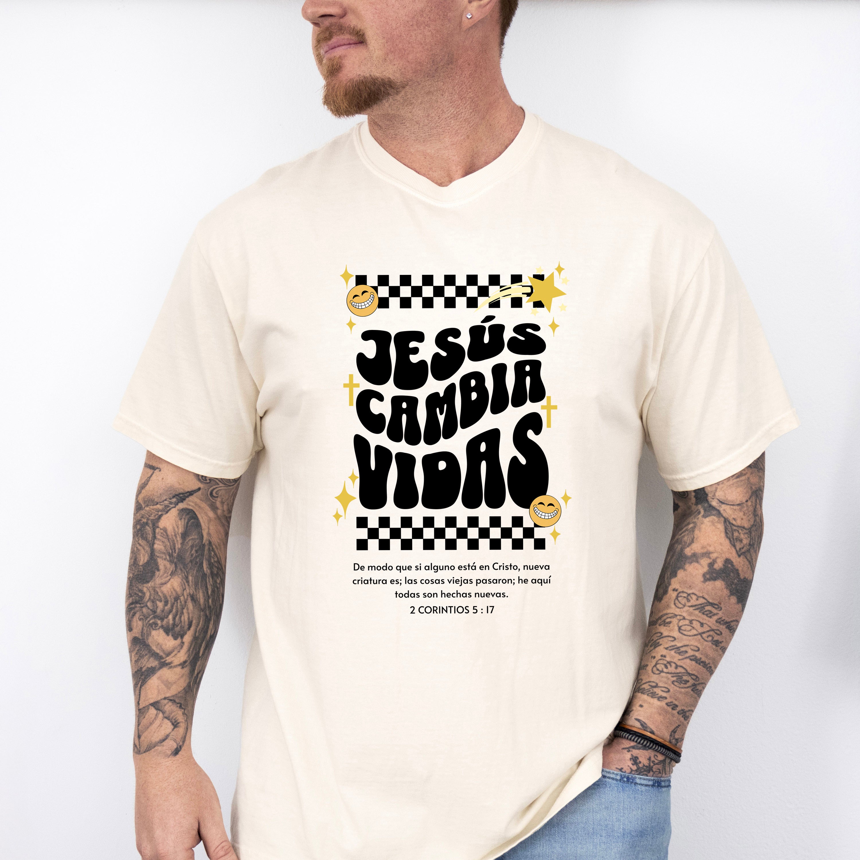 Jesus Cambia Vidas - Christianity Unisex Crewneck T-Shirt Sweatshirt Hoodie