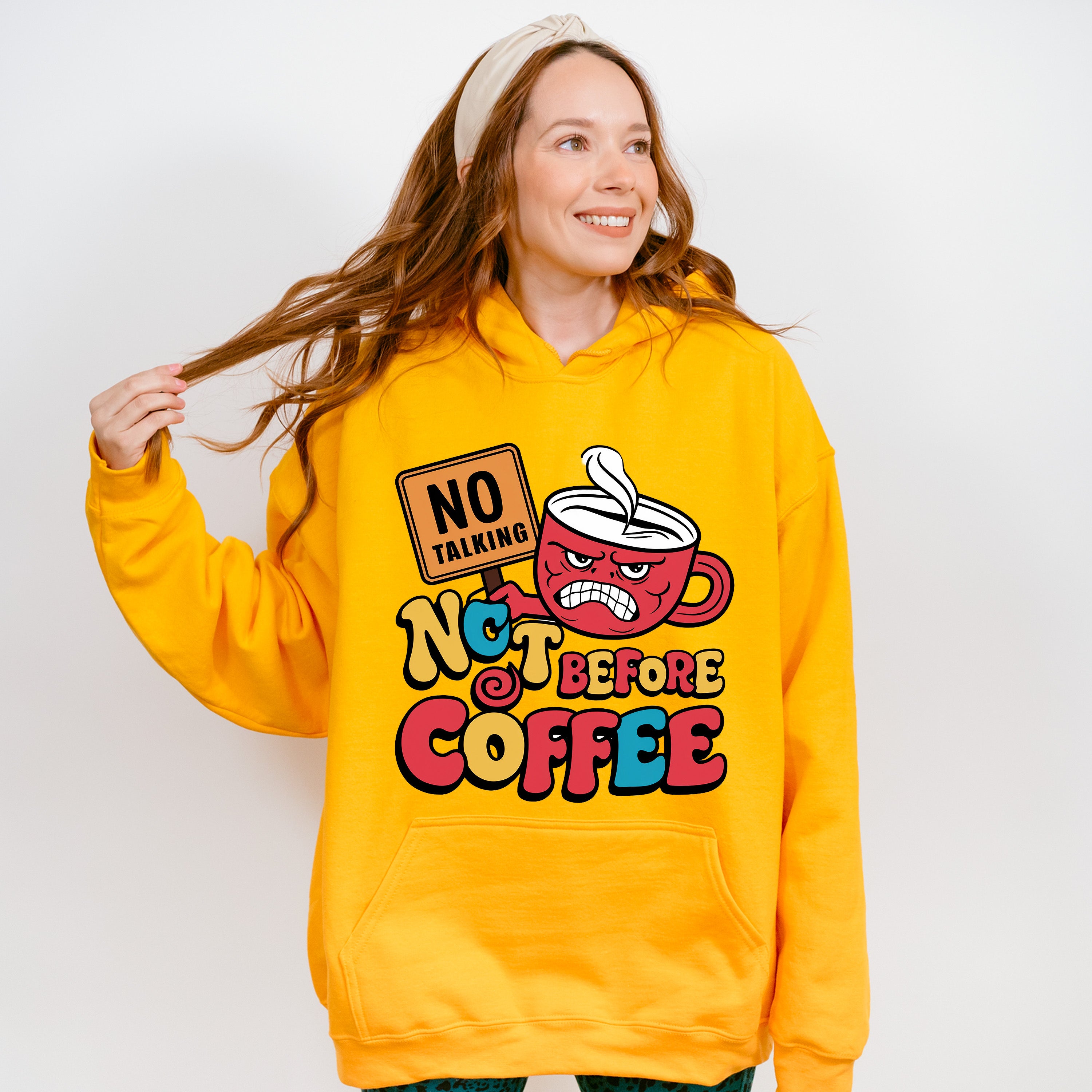 No Talking Not Before Coffee - Coffee Unisex Crewneck T-Shirt Sweatshirt Hoodie