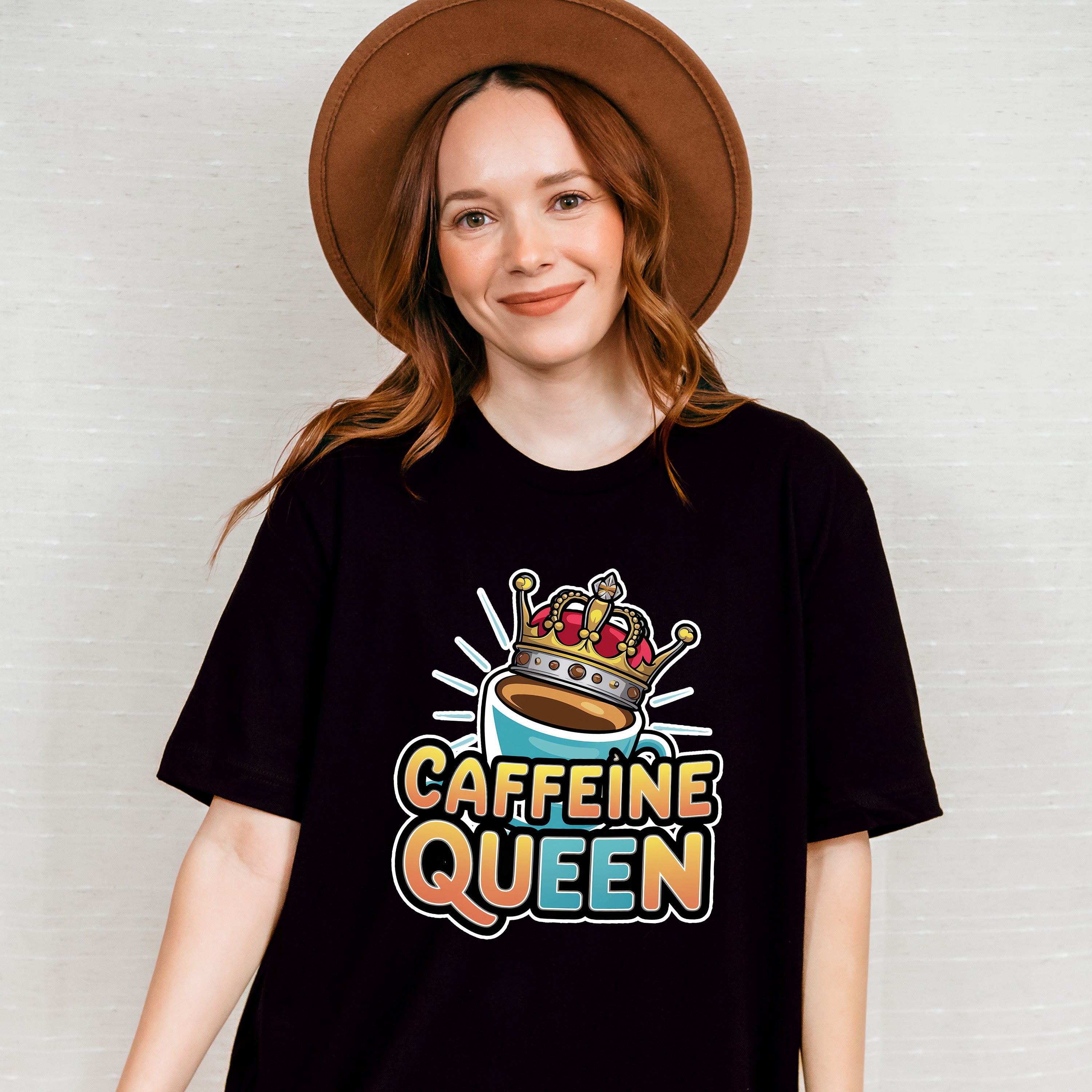 Caffeine Queen Blue Design - Coffee Unisex Crewneck T-Shirt Sweatshirt Hoodie