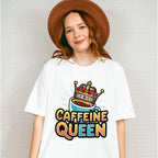 Caffeine Queen Blue Design - Coffee Unisex Crewneck T-Shirt Sweatshirt Hoodie
