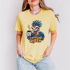 Caffeine Queen Bird Design - Coffee Unisex Crewneck T-Shirt Sweatshirt Hoodie
