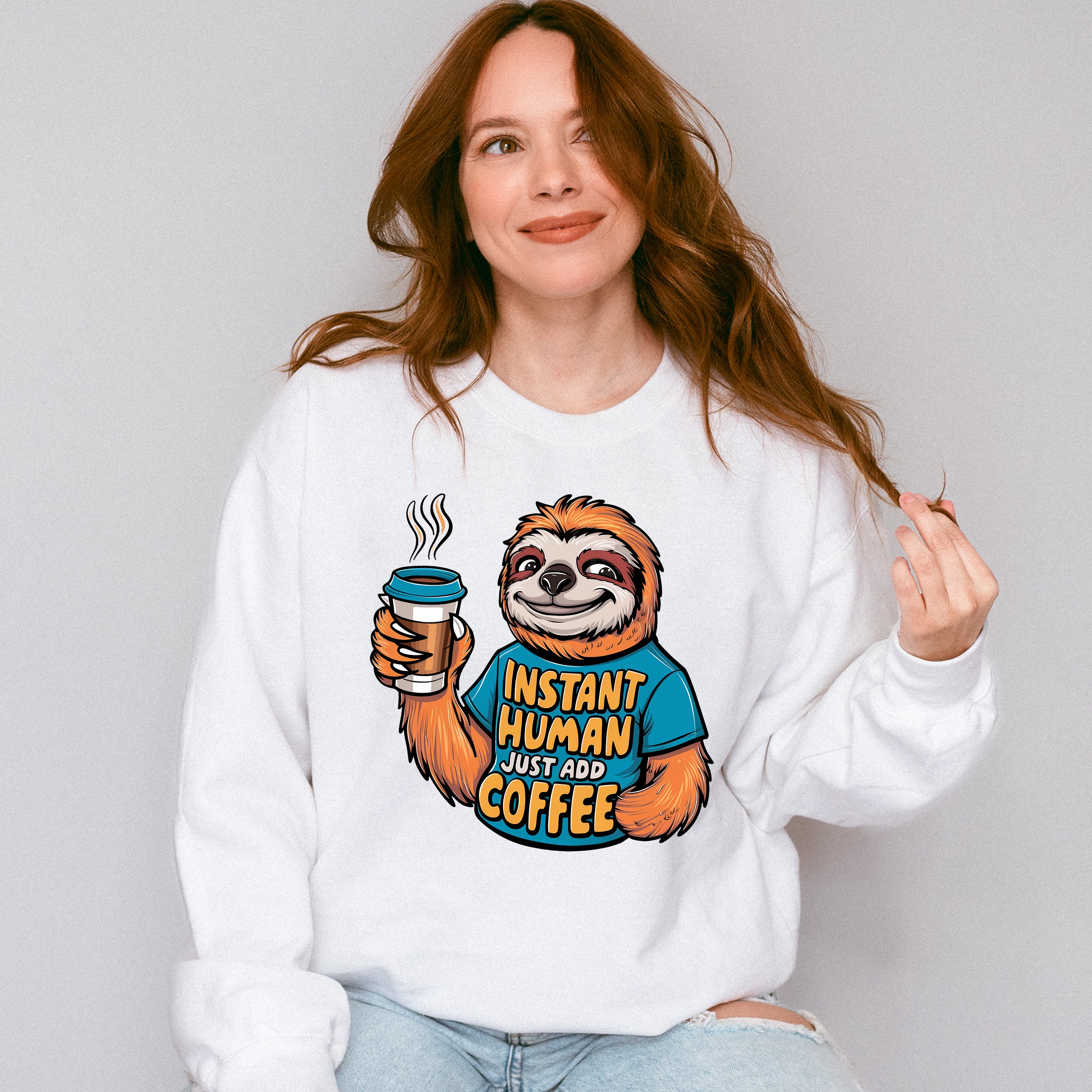 Instant Human Just Add Coffee - Coffee Unisex Crewneck T-Shirt Sweatshirt Hoodie