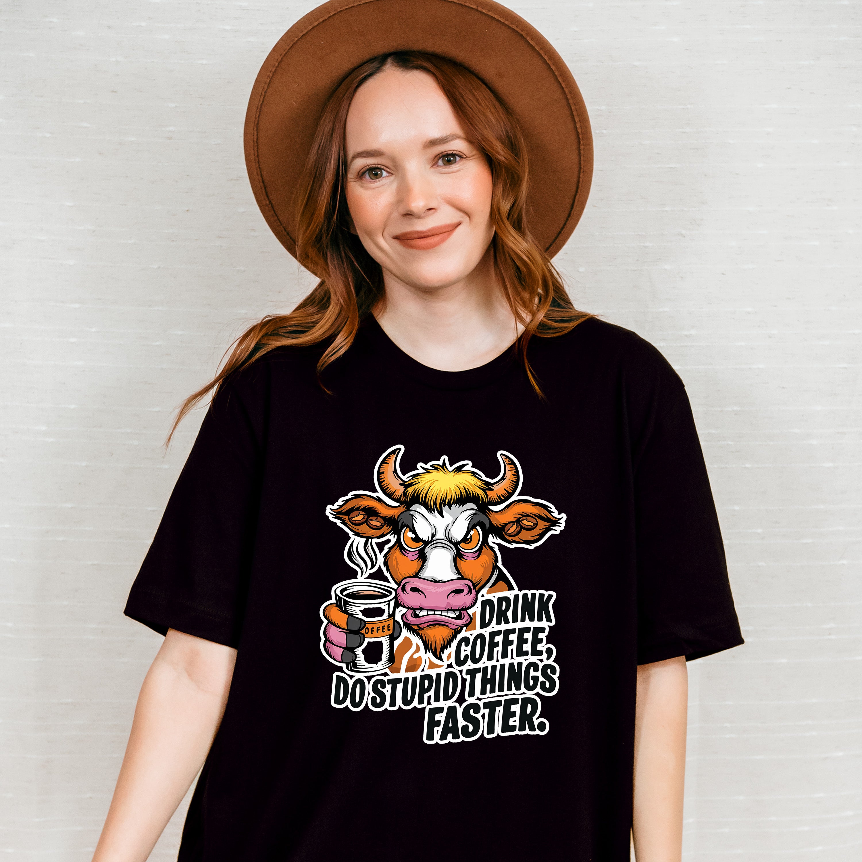 Drink Coffee Do Stupid Things Faster - Coffee Unisex Crewneck T-Shirt Sweatshirt Hoodie