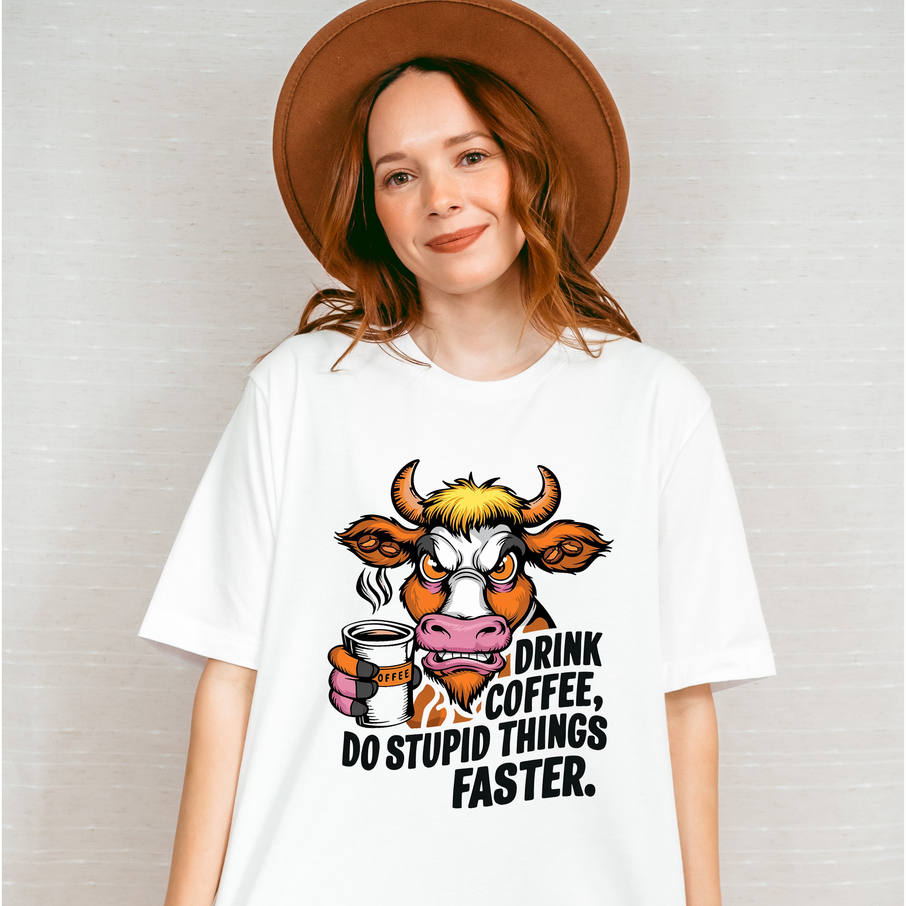 Drink Coffee Do Stupid Things Faster - Coffee Unisex Crewneck T-Shirt Sweatshirt Hoodie