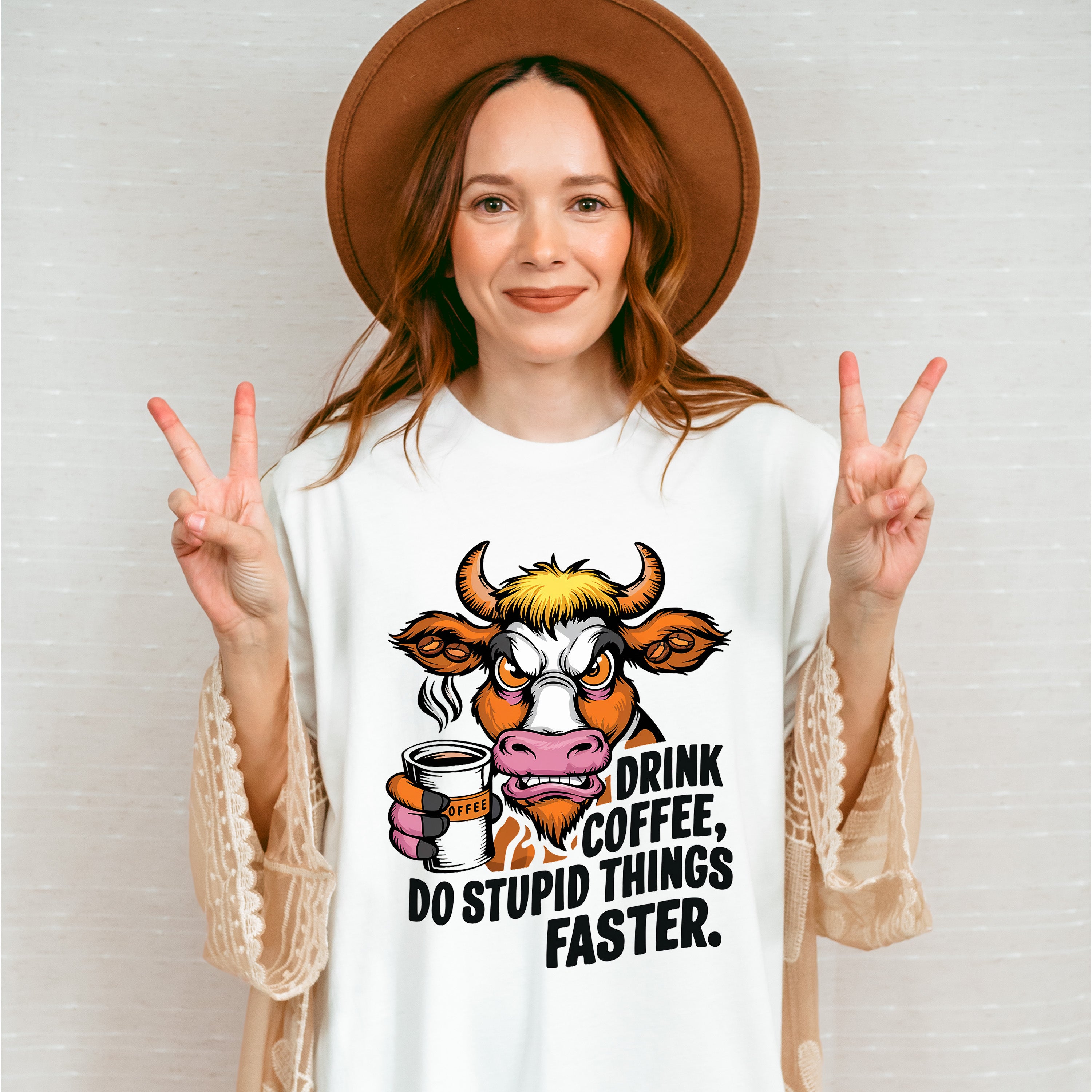 Drink Coffee Do Stupid Things Faster - Coffee Unisex Crewneck T-Shirt Sweatshirt Hoodie