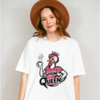 Caffeine Queen Pink Design - Coffee Unisex Crewneck T-Shirt Sweatshirt Hoodie