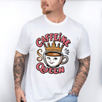 Caffeine Queen Cup Design - Coffee Unisex Crewneck T-Shirt Sweatshirt Hoodie