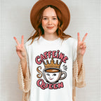 Caffeine Queen Cup Design - Coffee Unisex Crewneck T-Shirt Sweatshirt Hoodie