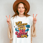 Life Happens Coffee Helps - Coffee Unisex Crewneck T-Shirt Sweatshirt Hoodie