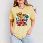 Life Happens Coffee Helps - Coffee Unisex Crewneck T-Shirt Sweatshirt Hoodie