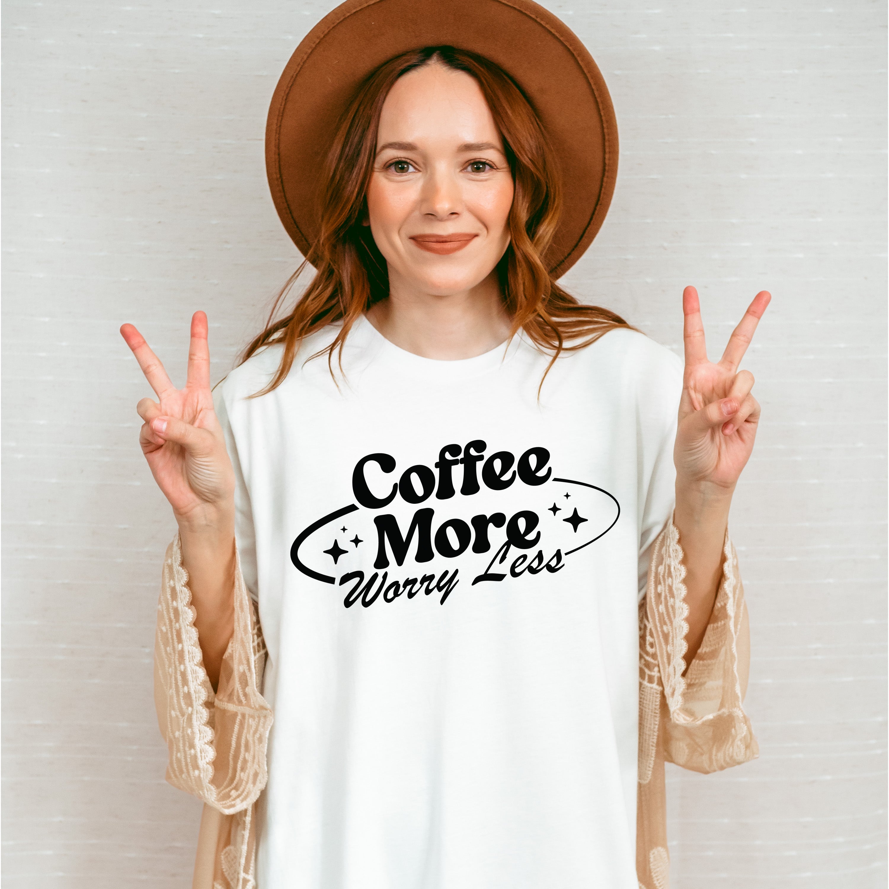 Coffee More Worry Less - Coffee Unisex Crewneck T-Shirt Sweatshirt Hoodie