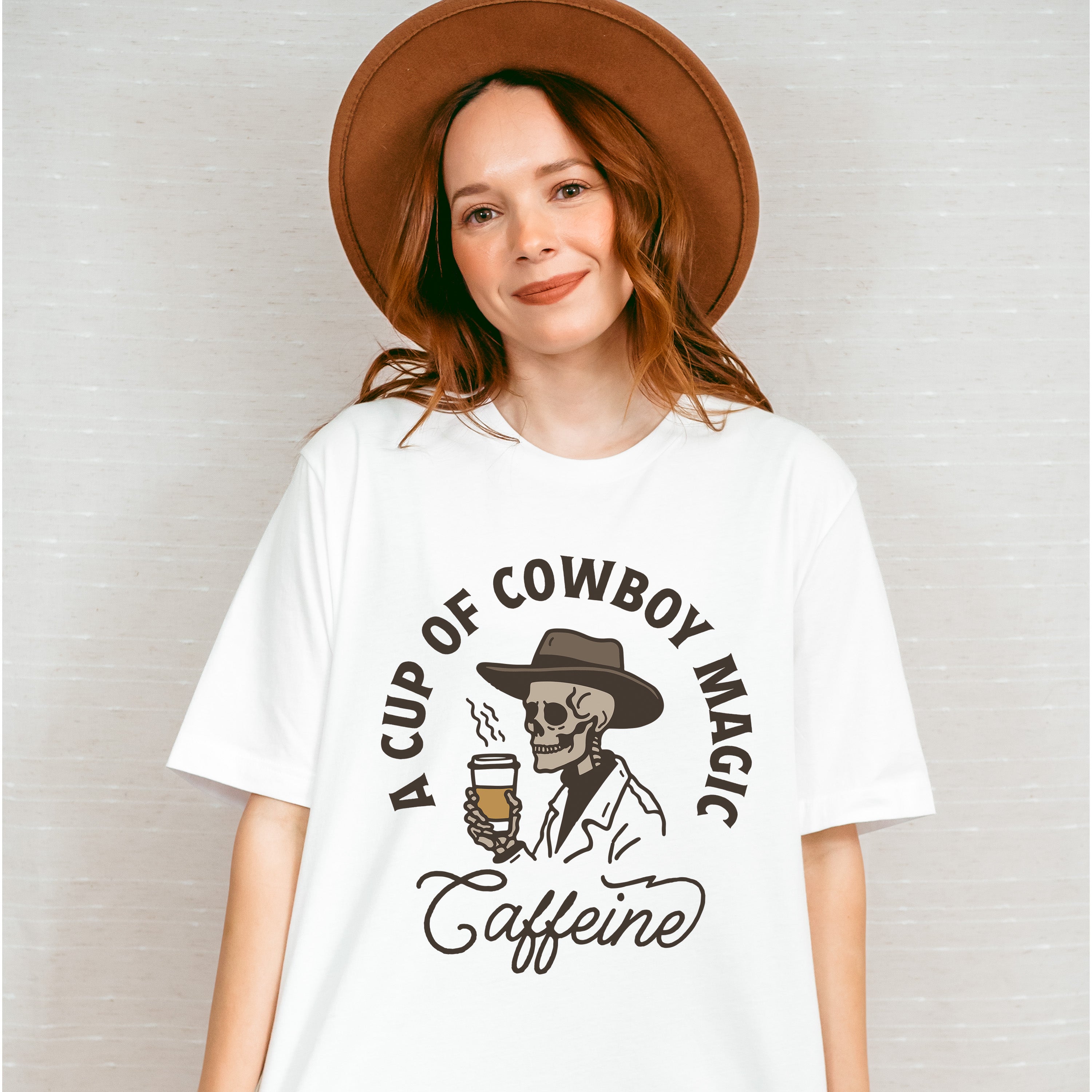 A Cup Of Cowboy Magic - Coffee Unisex Crewneck T-Shirt Sweatshirt Hoodie