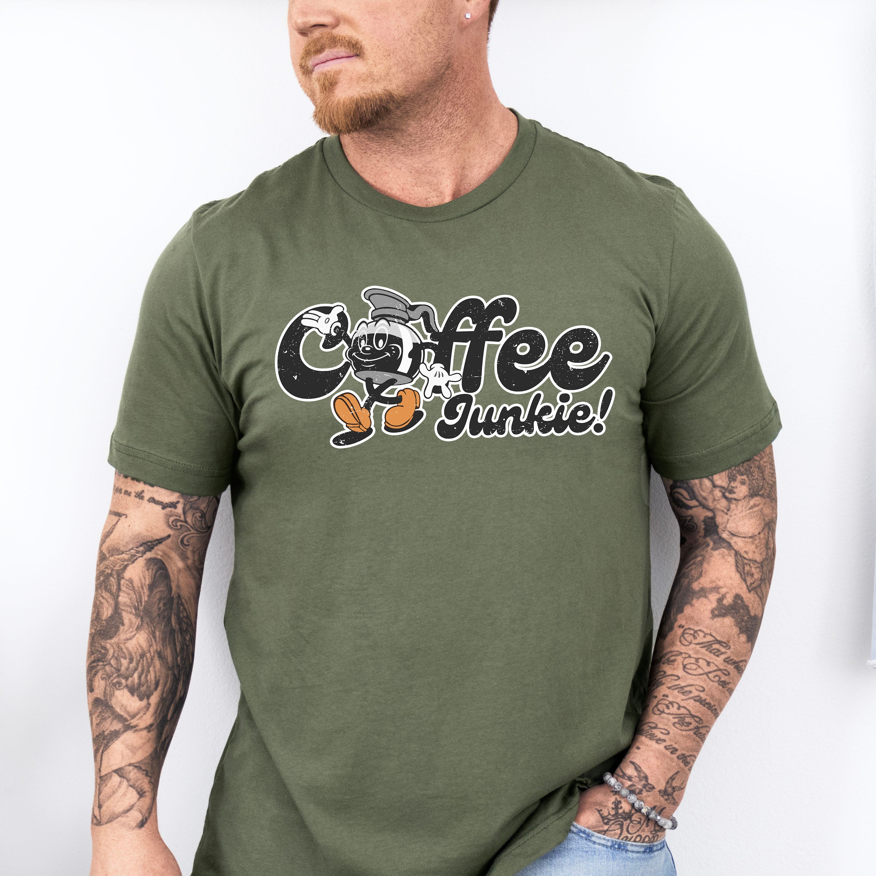 Coffee Junkie - Coffee Unisex Crewneck T-Shirt Sweatshirt Hoodie