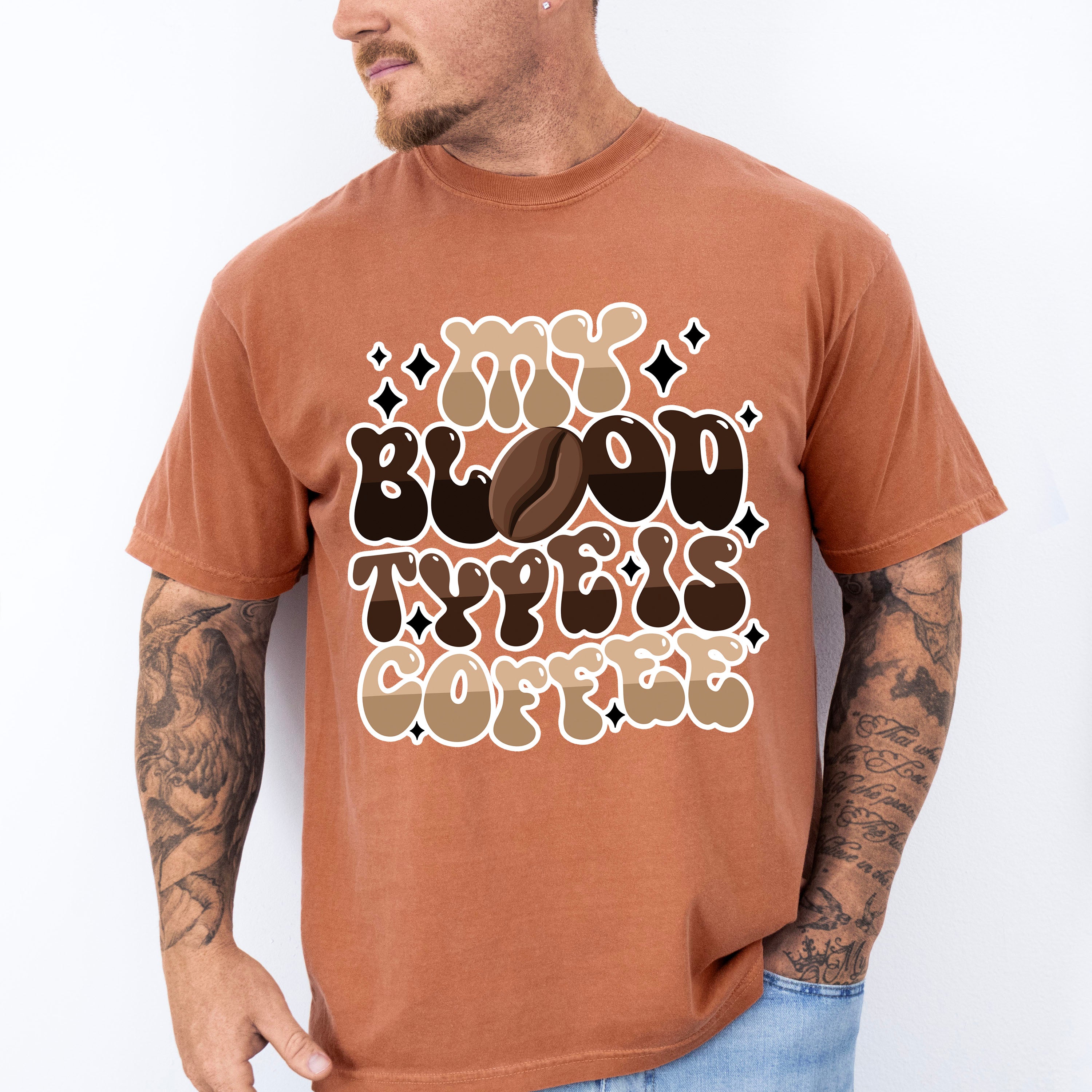 My Blood Type Is Coffee - Coffee Unisex Crewneck T-Shirt Sweatshirt Hoodie