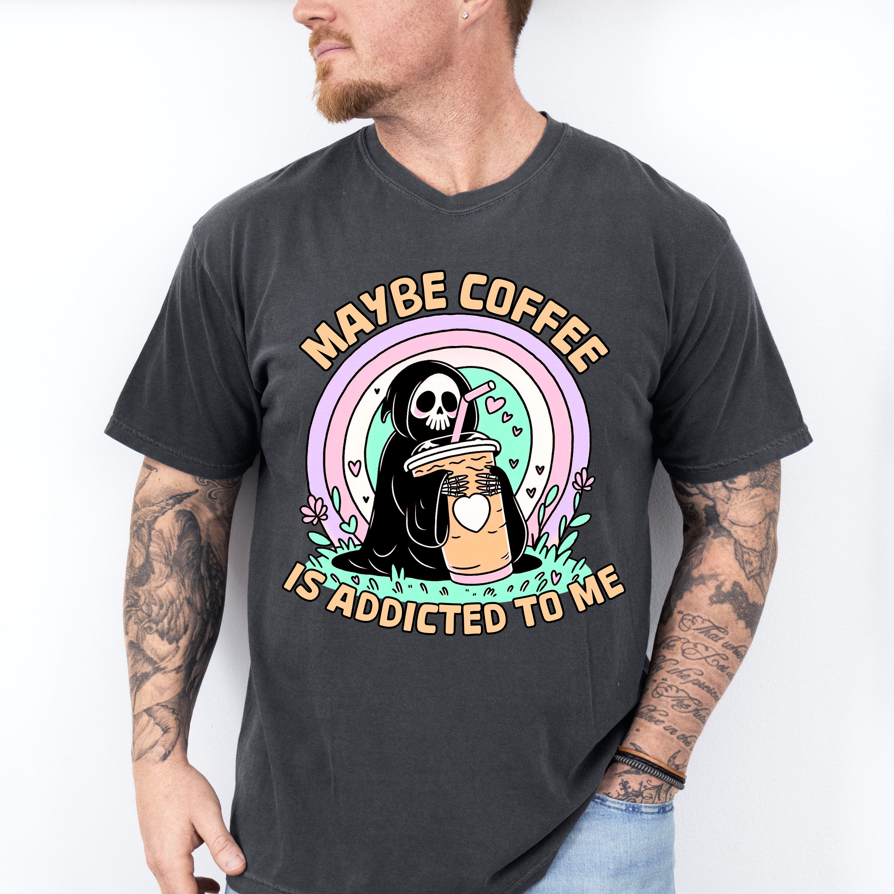 Maybe Coffee Is Addicted To Me - Coffee Unisex Crewneck T-Shirt Sweatshirt Hoodie