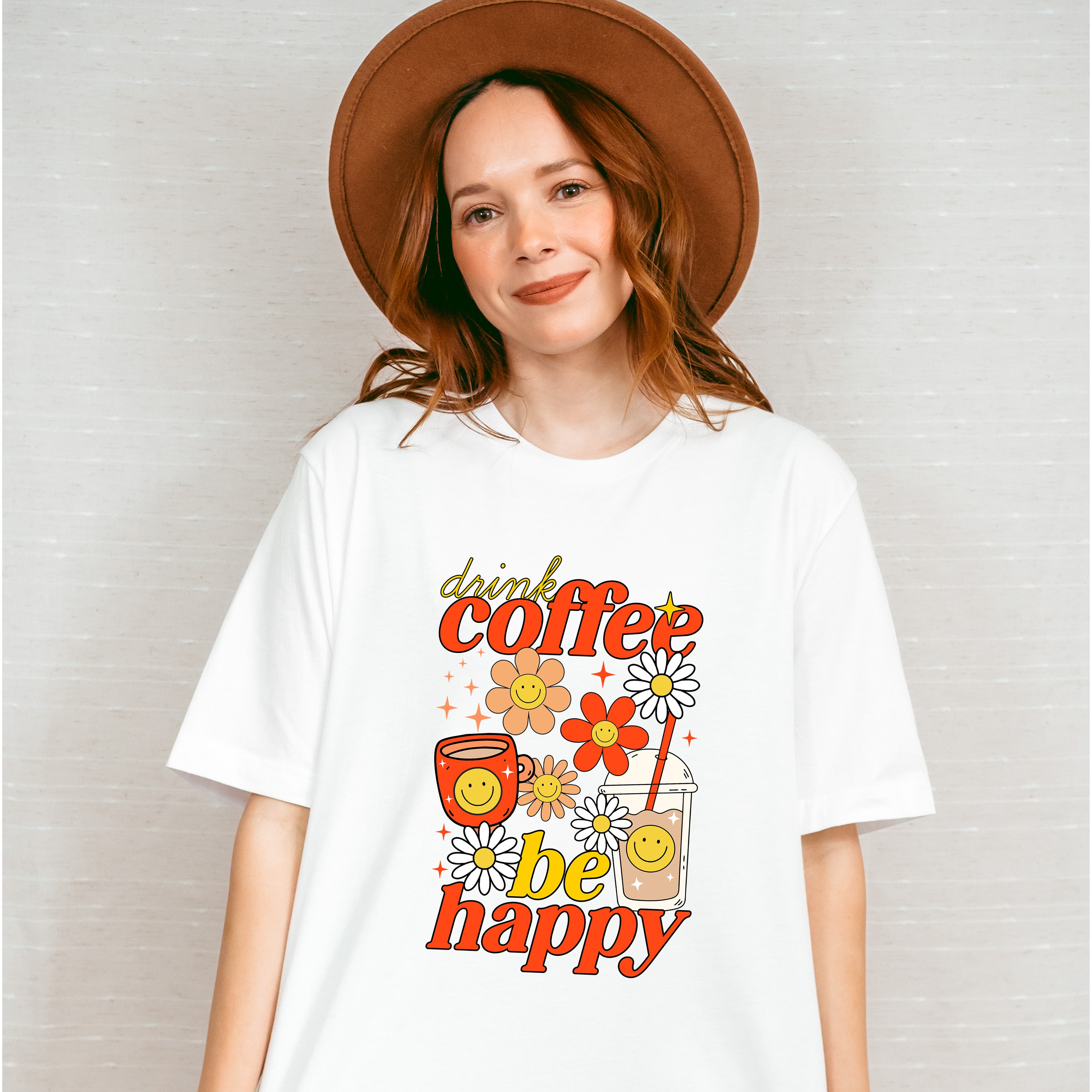 Drink Coffee Be Happy - Coffee Unisex Crewneck T-Shirt Sweatshirt Hoodie