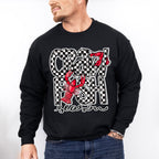 Crawfish Season Checkered Design - Crawfish Unisex Crewneck T-Shirt Sweatshirt Hoodie