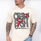Crawfish Season Checkered Design - Crawfish Unisex Crewneck T-Shirt Sweatshirt Hoodie