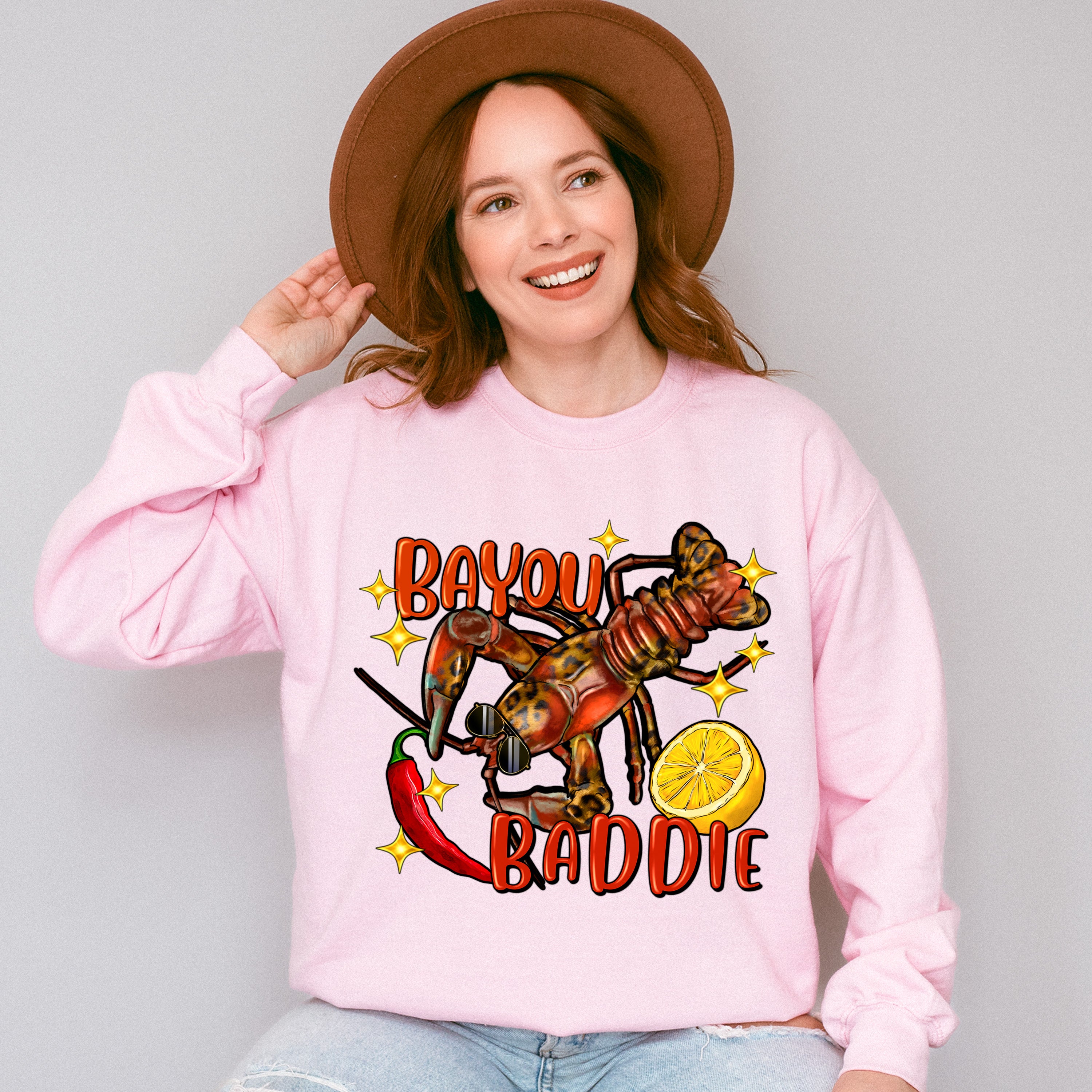 Bayou Baddie Chili And Lemon - Crawfish Unisex Crewneck T-Shirt Sweatshirt Hoodie