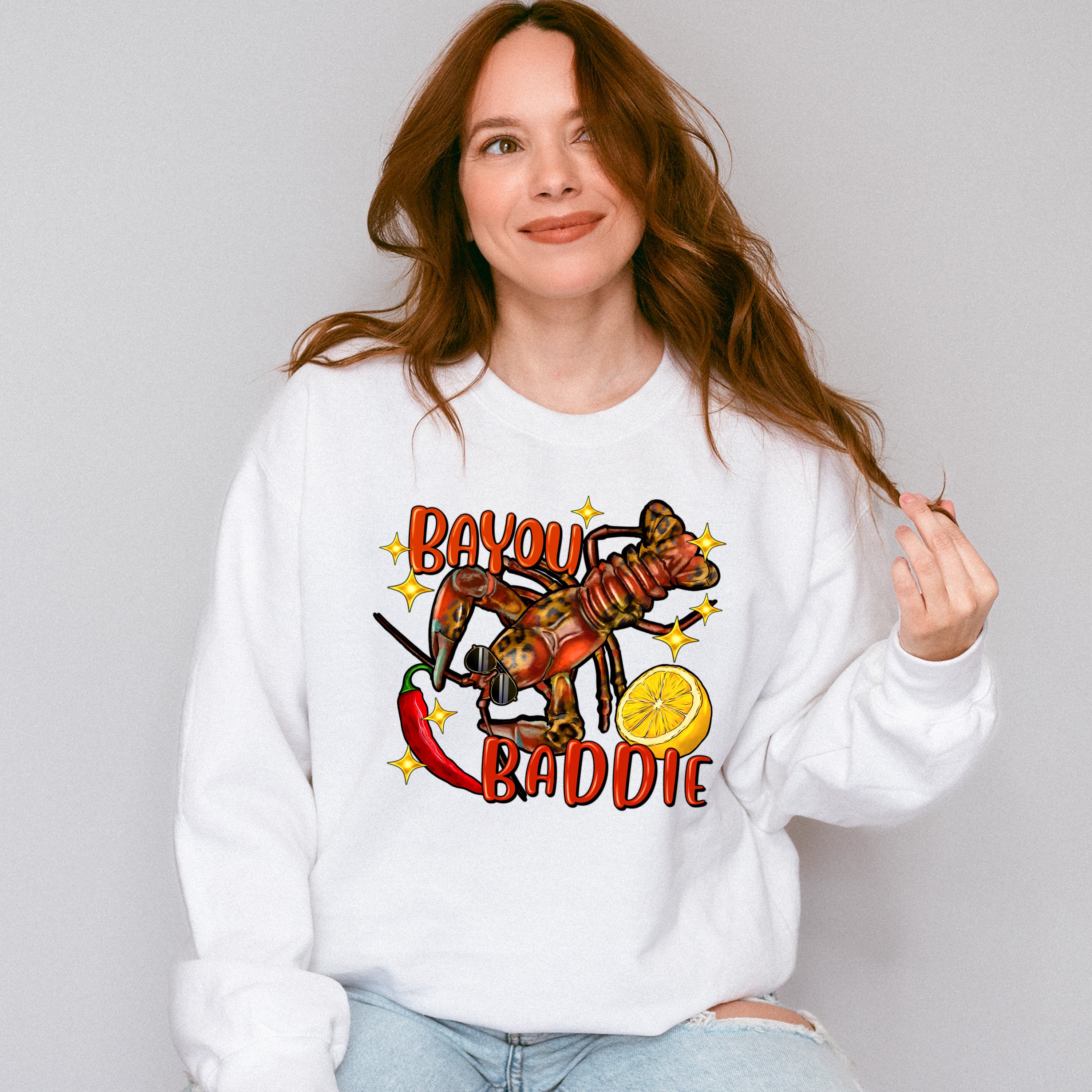 Bayou Baddie Chili And Lemon - Crawfish Unisex Crewneck T-Shirt Sweatshirt Hoodie