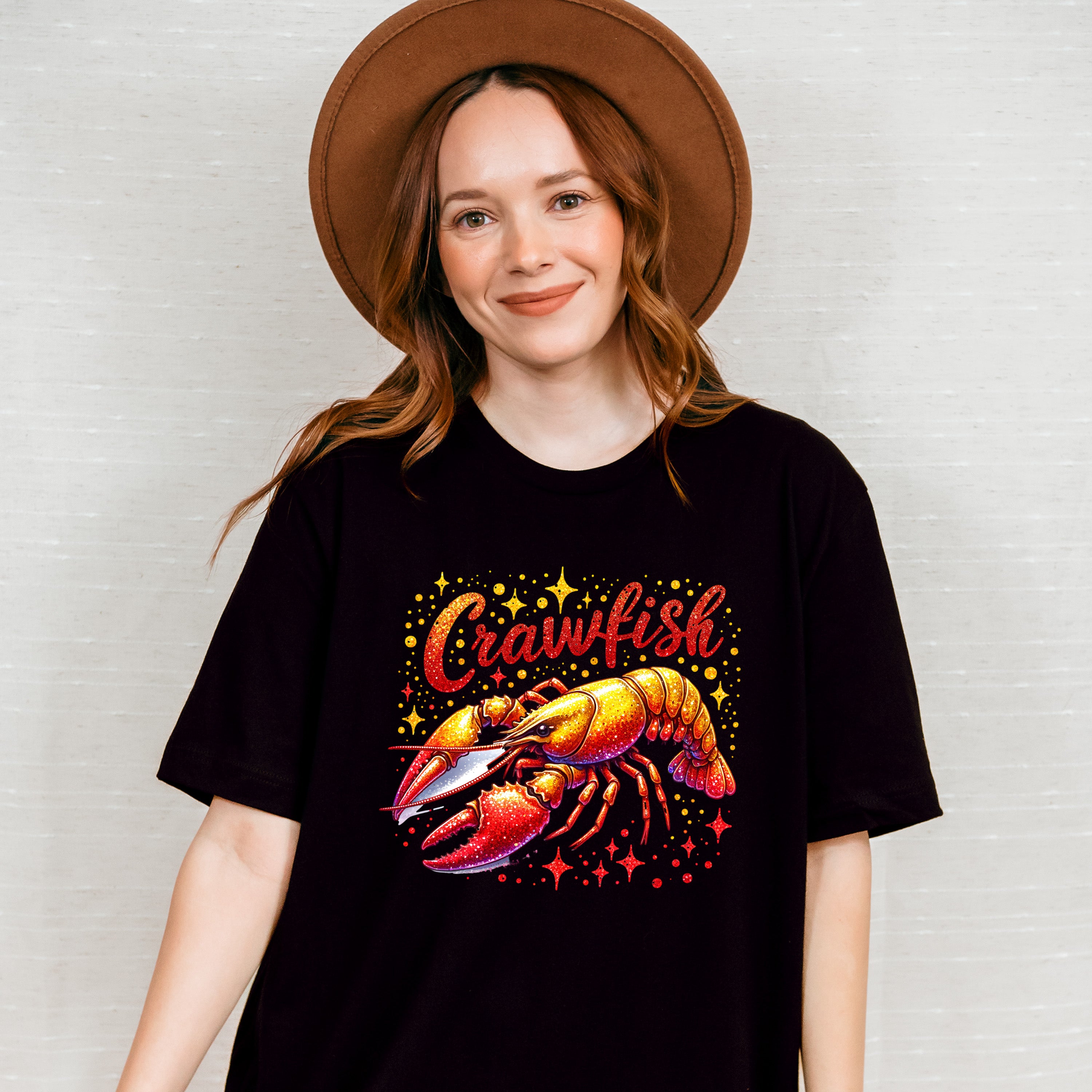 Crawfish Glitter Design - Crawfish Unisex Crewneck T-Shirt Sweatshirt Hoodie