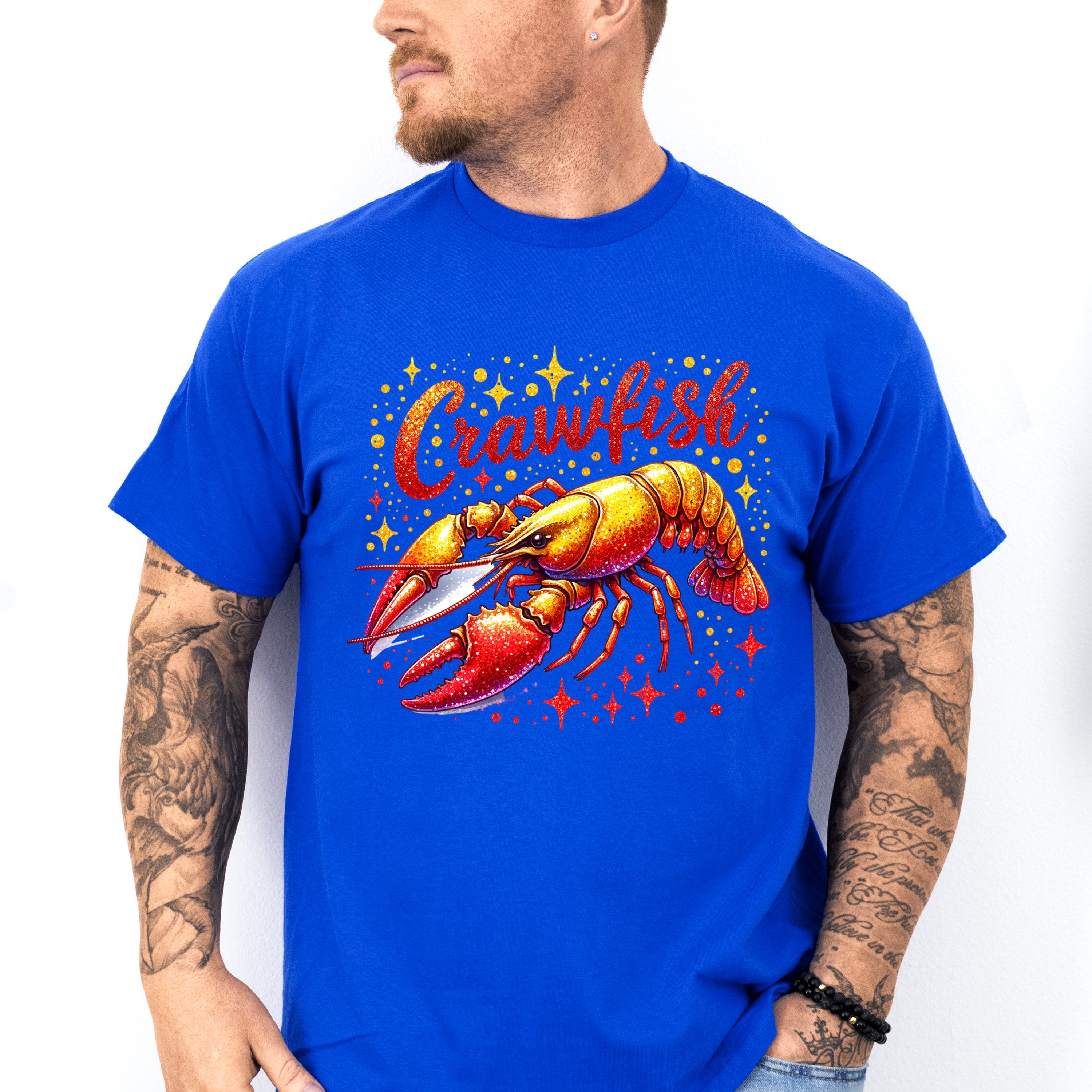 Crawfish Glitter Design - Crawfish Unisex Crewneck T-Shirt Sweatshirt Hoodie