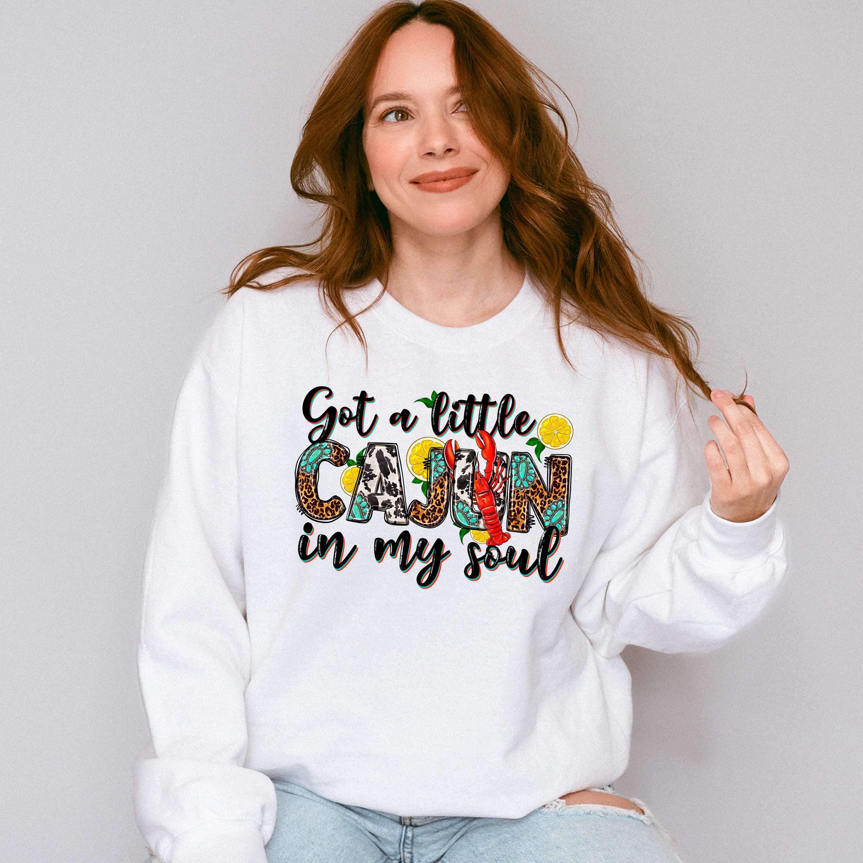 Cajun In My Soul - Crawfish Unisex Crewneck T-Shirt Sweatshirt Hoodie