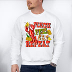 Pinch Peel Eat Repeat Crawfish - Crawfish Unisex Crewneck T-Shirt Sweatshirt Hoodie