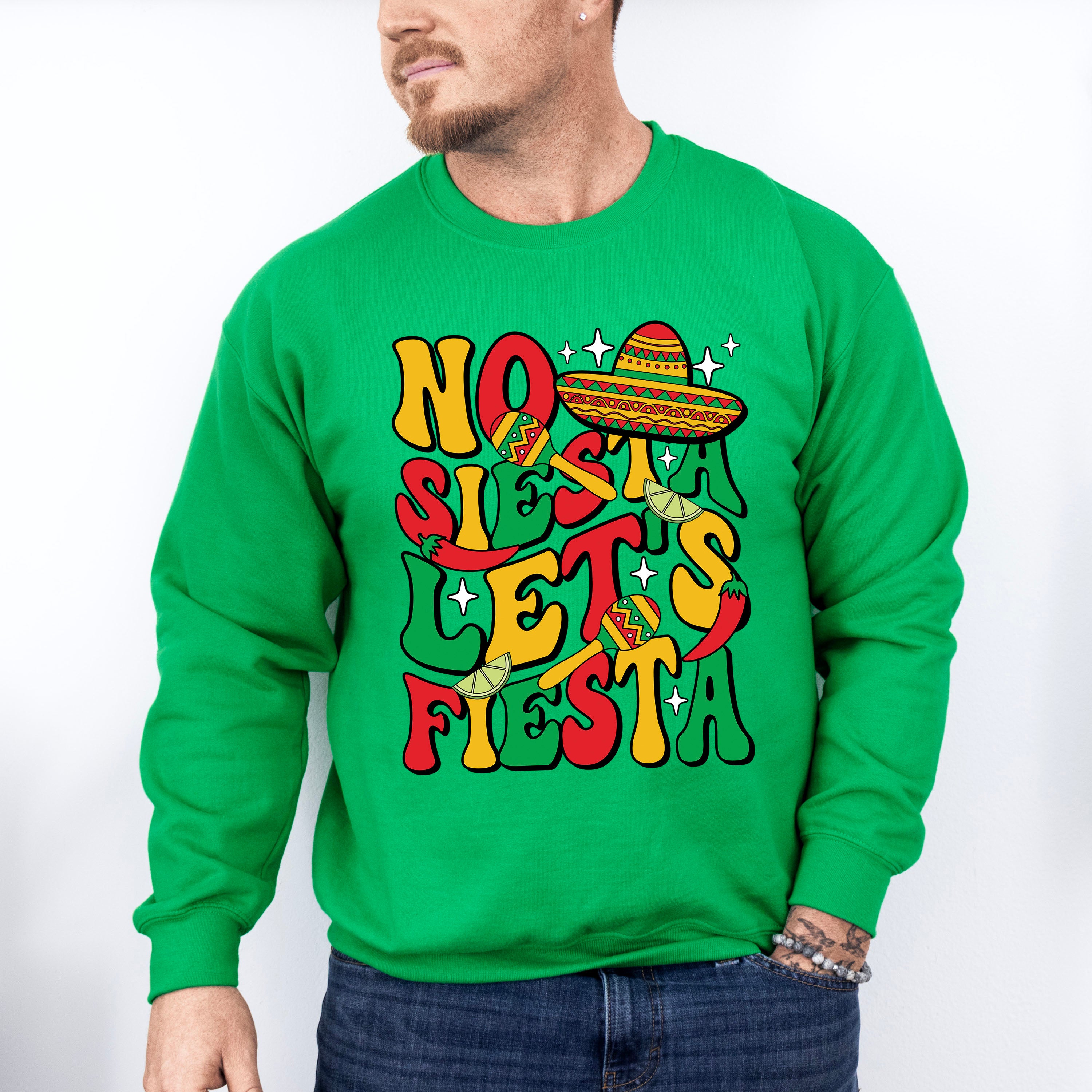 No Siesta Let's Fiesta - Cinco De Mayo Unisex Crewneck T-Shirt Sweatshirt Hoodie