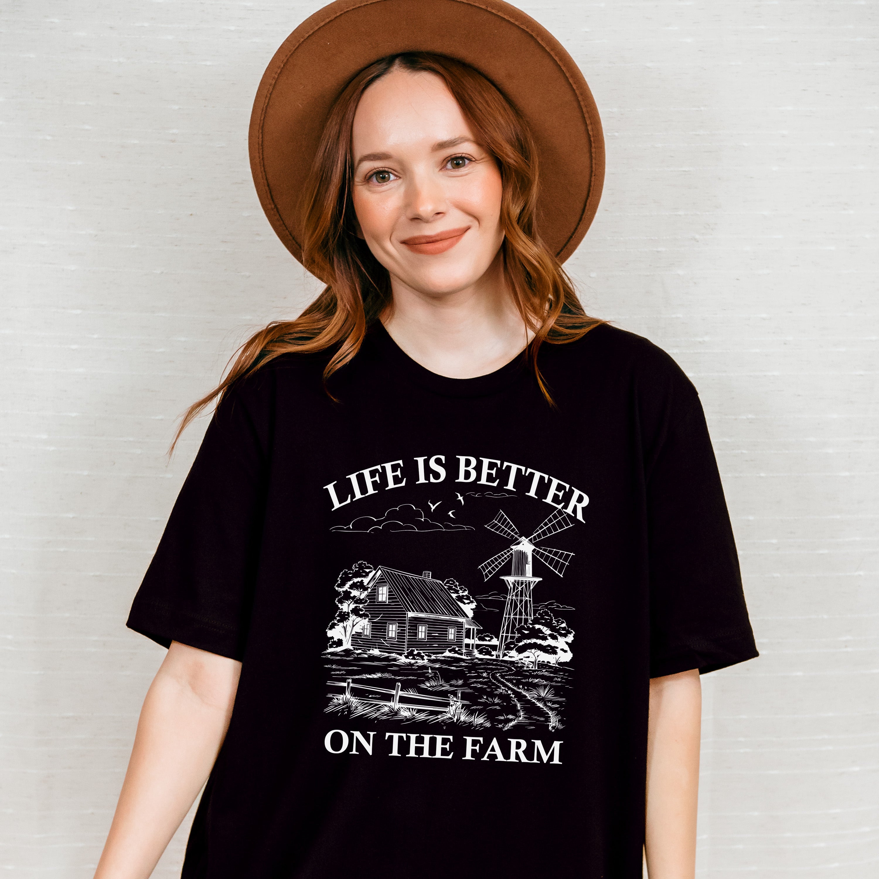 Life Is Better On The Farm - Farmer Unisex Crewneck T-Shirt Sweatshirt Hoodie
