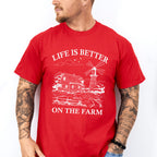 Life Is Better On The Farm - Farmer Unisex Crewneck T-Shirt Sweatshirt Hoodie