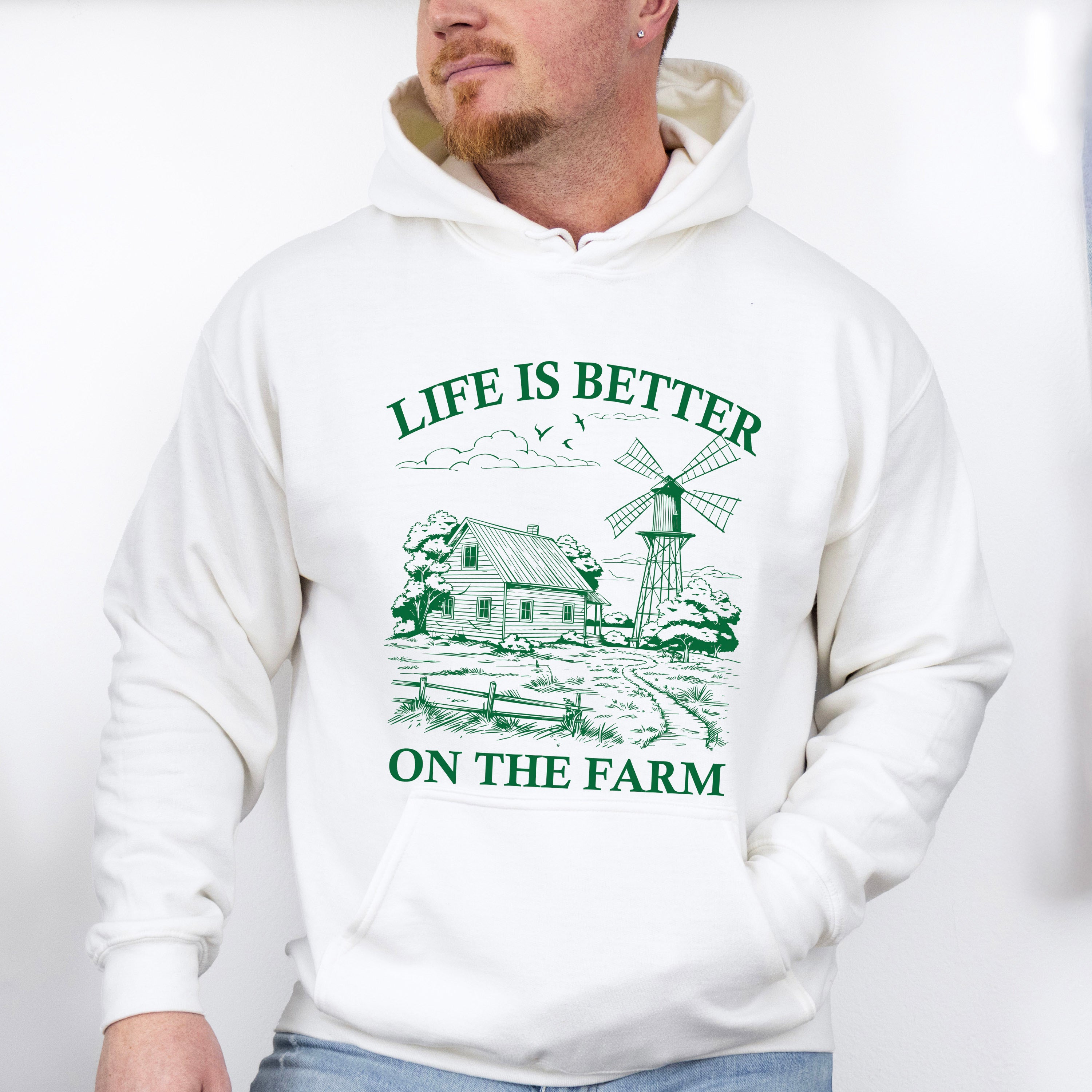 Life Is Better On The Farm - Farmer Unisex Crewneck T-Shirt Sweatshirt Hoodie