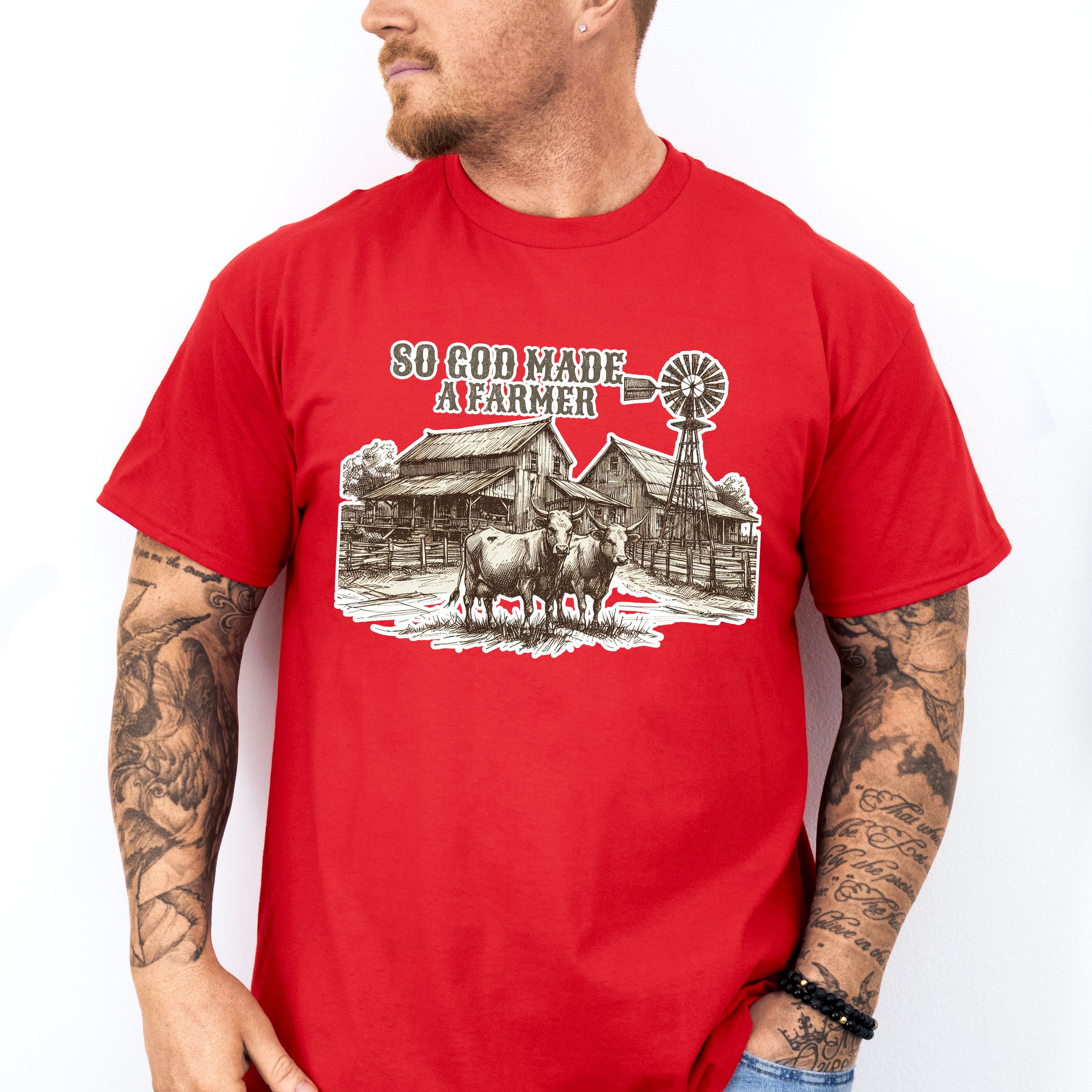 So God Made A Farmer - Farmer Unisex Crewneck T-Shirt Sweatshirt Hoodie