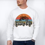 Farm Life Tractor Design - Farmer Unisex Crewneck T-Shirt Sweatshirt Hoodie