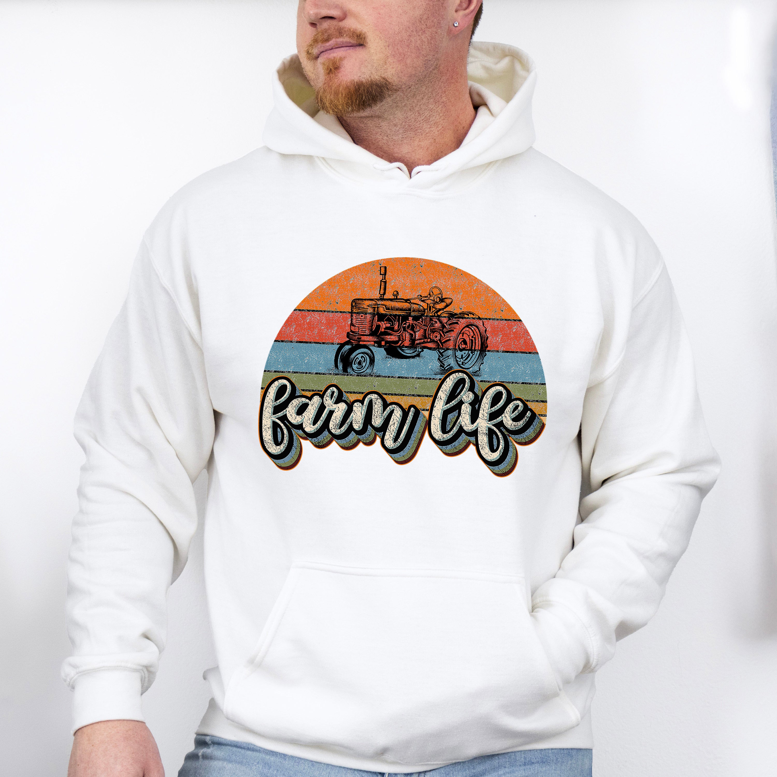 Farm Life Tractor Design - Farmer Unisex Crewneck T-Shirt Sweatshirt Hoodie